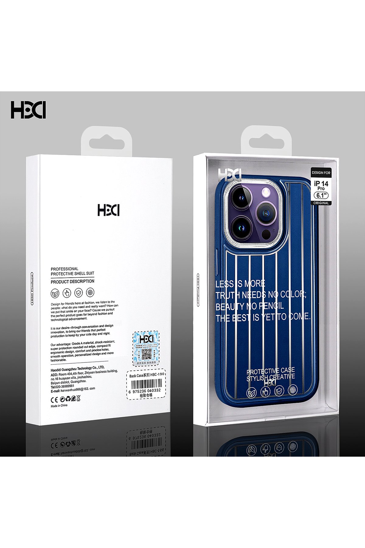 HDD iPhone 14 Pro HBC-248 Lima Standlı Kapak - Lacivert