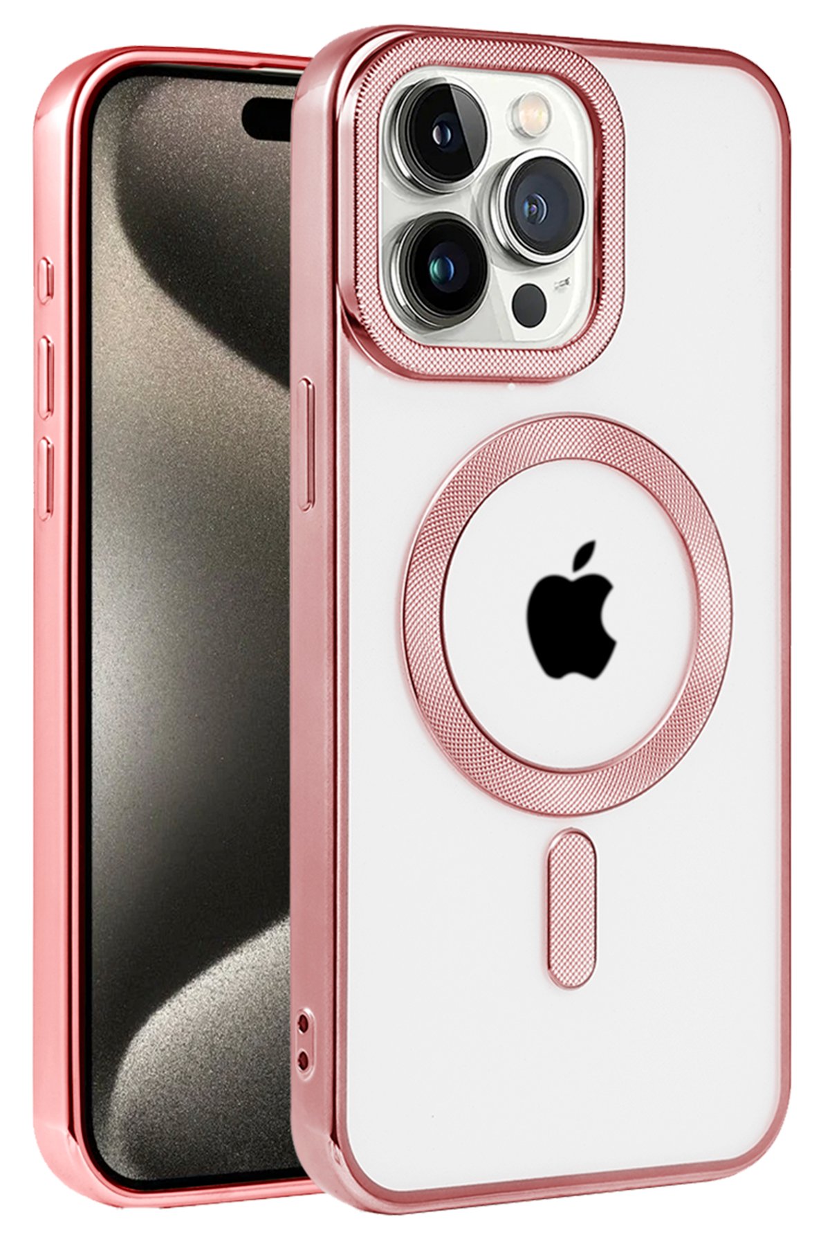 Newface iPhone 14 Pro Kılıf Kross Magneticsafe Kapak - Gümüş