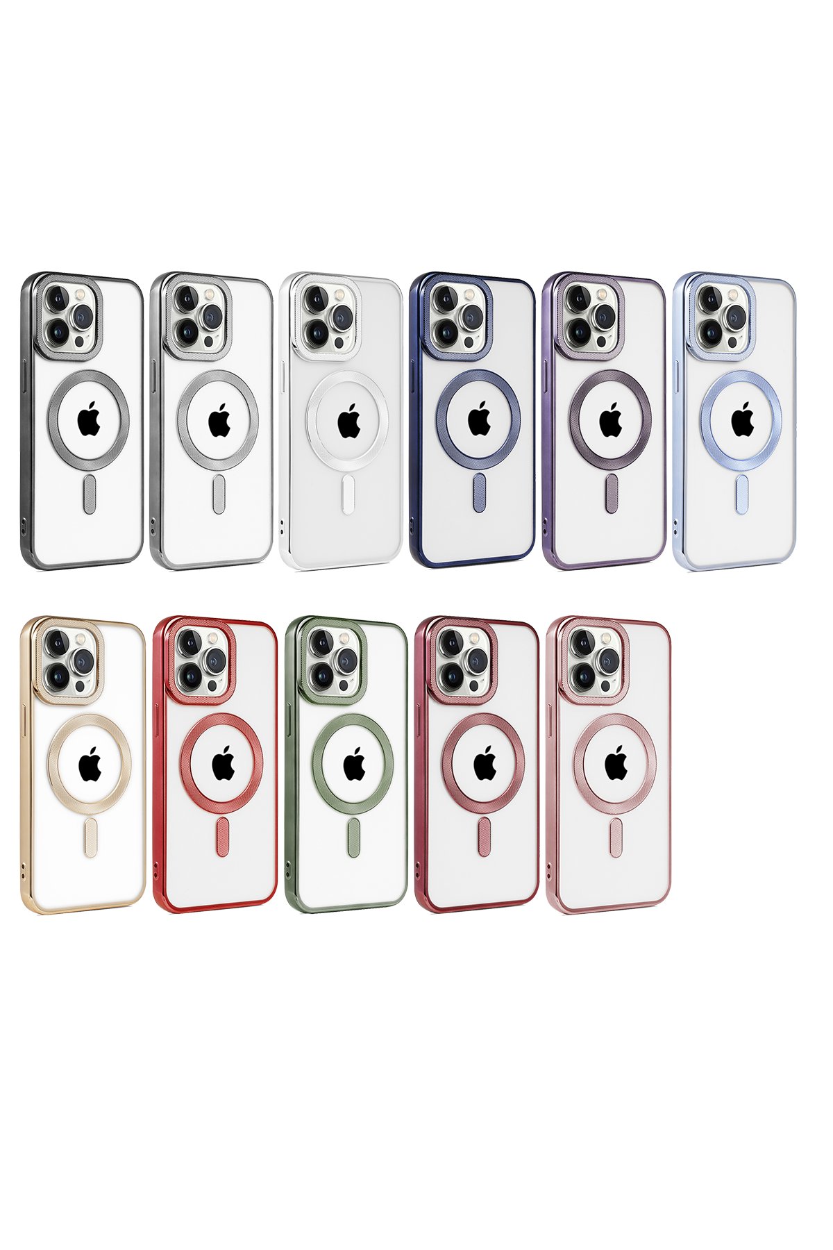 Newface iPhone 14 Pro Kılıf Kross Magneticsafe Kapak - Gümüş