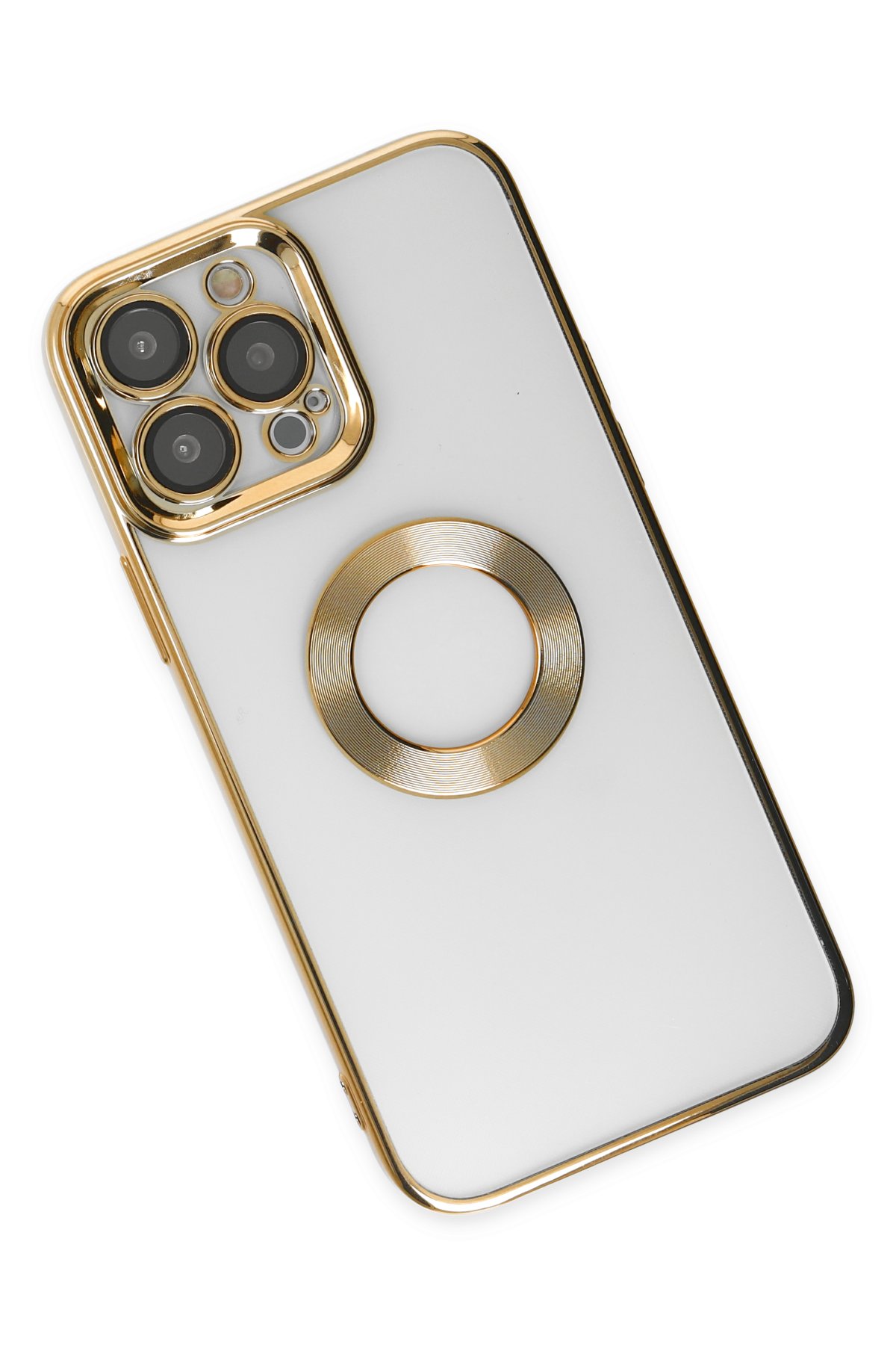 Newface iPhone 14 Pro Renkli Kamera Lens Koruma Cam - Yeşil-Sarı
