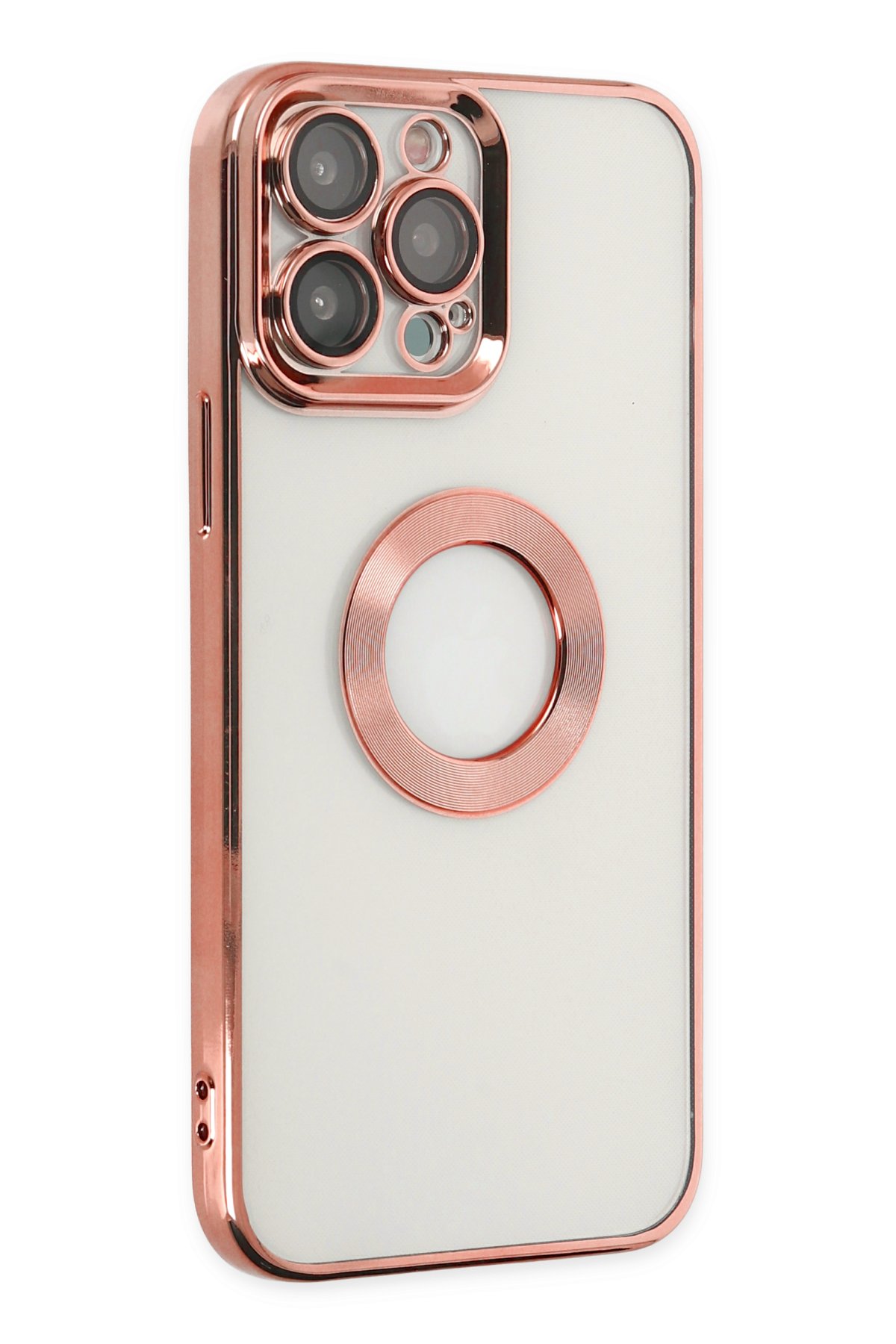 Newface iPhone 14 Pro Max Kılıf Platin Silikon - Pembe