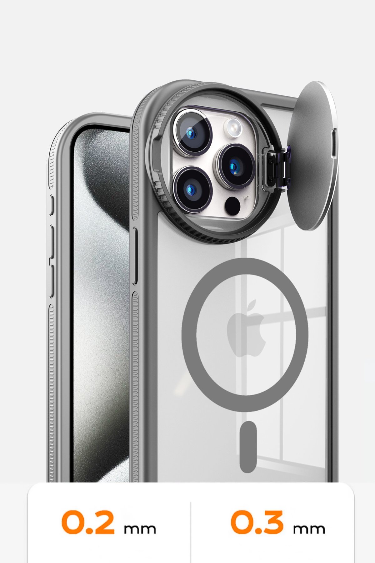 Newface iPhone 14 Pro Max Kılıf Armada Lensli Kapak - Rose Gold