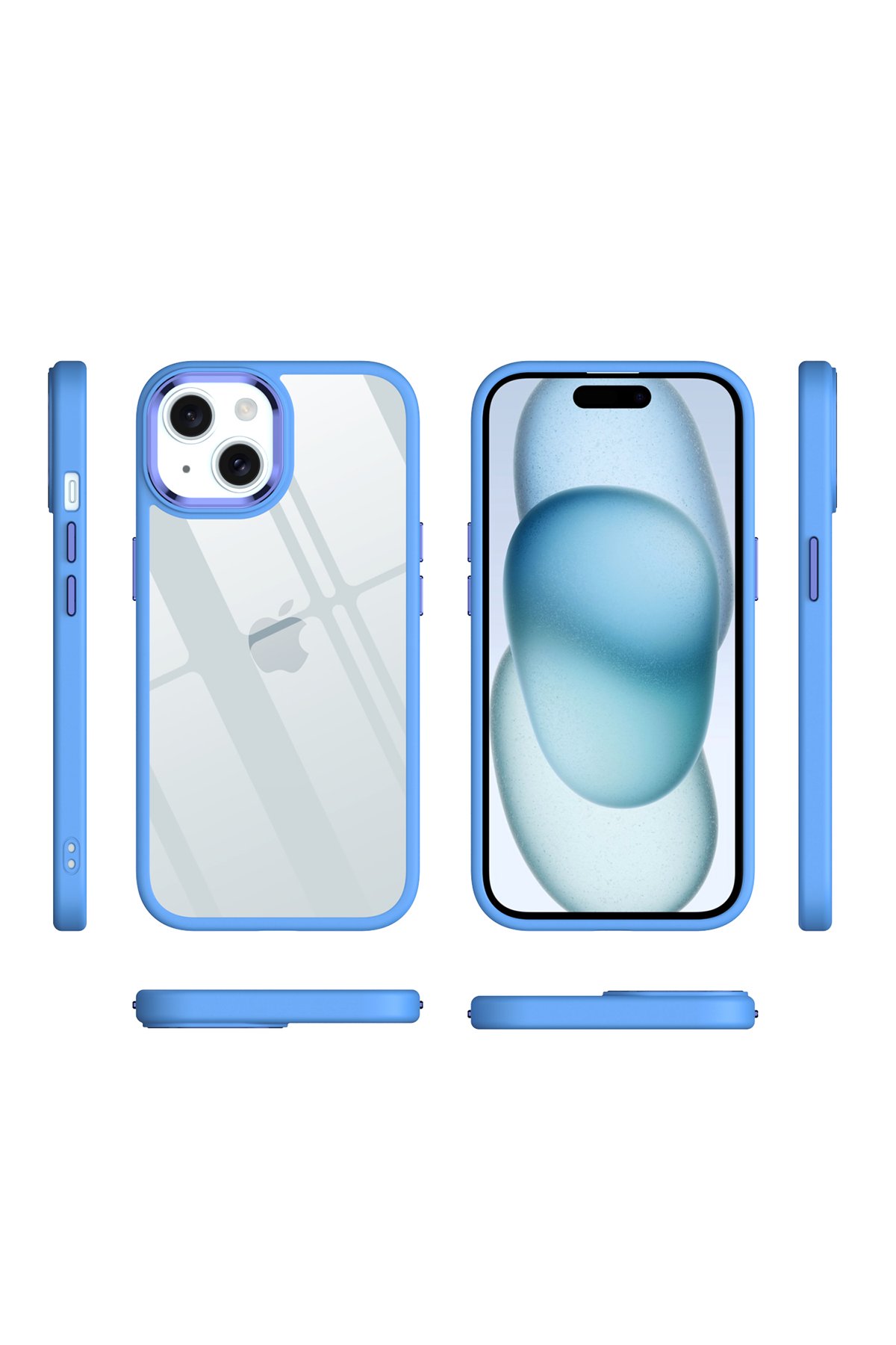 Newface iPhone 15 Kılıf Volet Silikon - Pembe