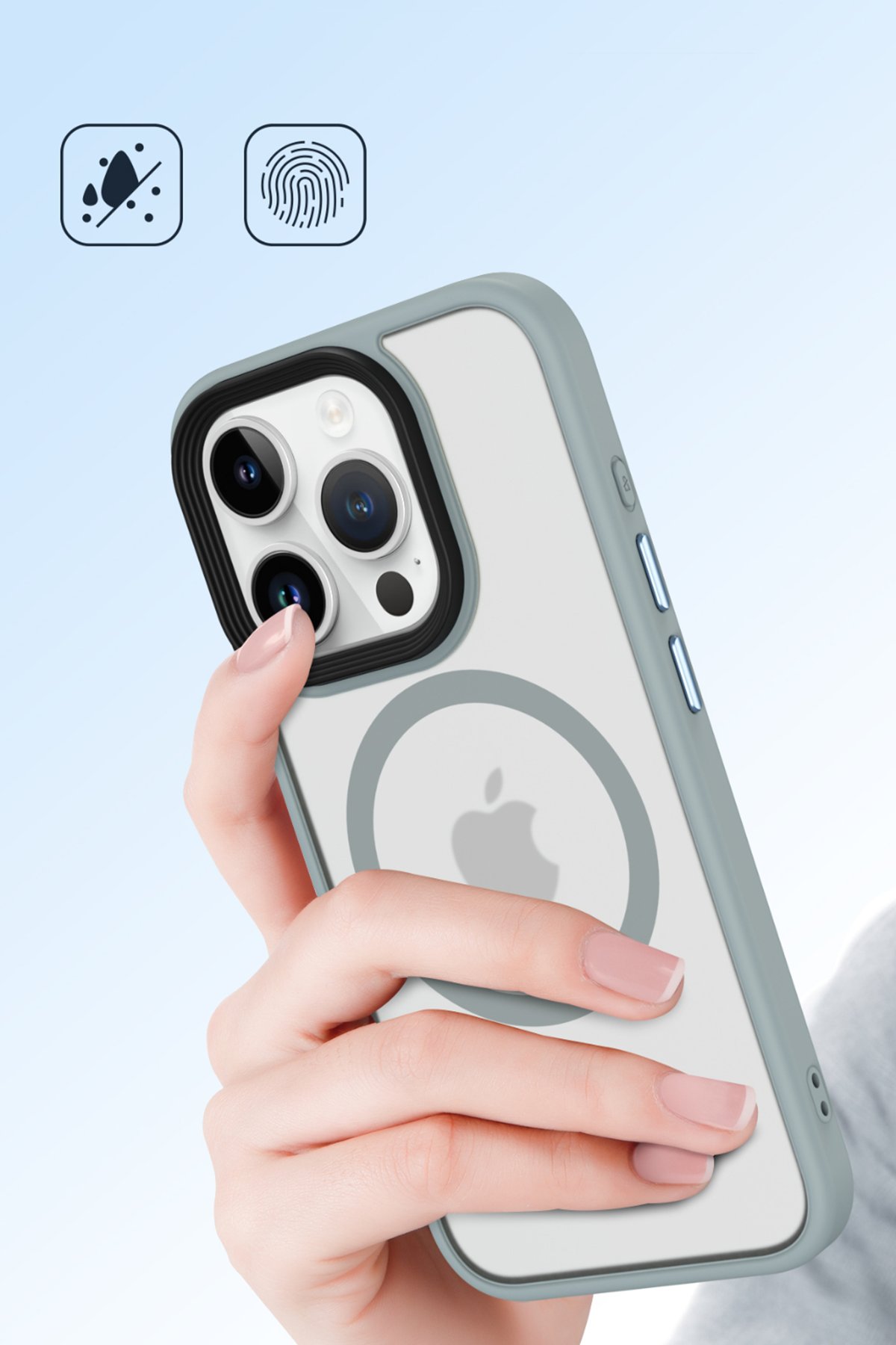 Newface iPhone 15 Kılıf Room Magneticsafe Silikon - Lacivert
