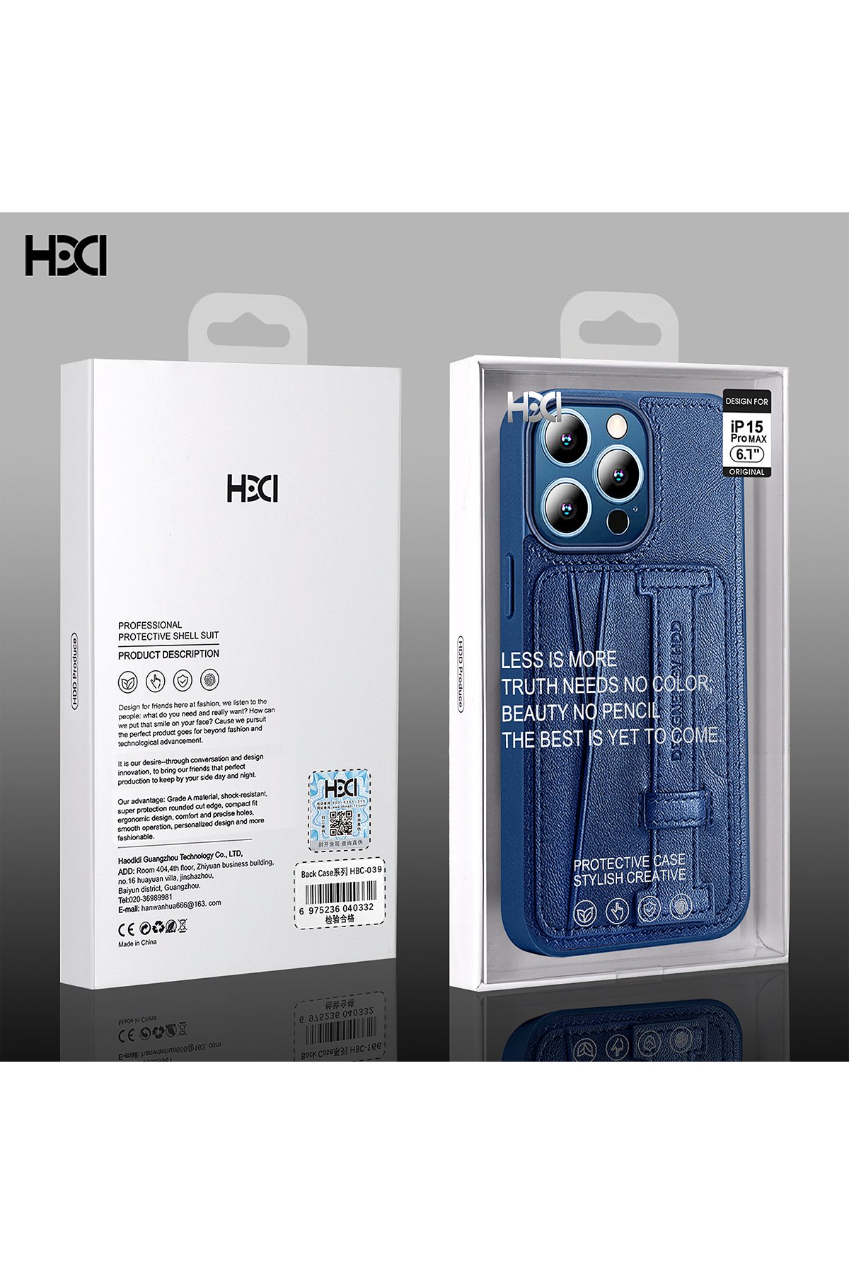 HDD iPhone 15 Pro Kılıf HBC-222 Bern Kapak - Derin Mor