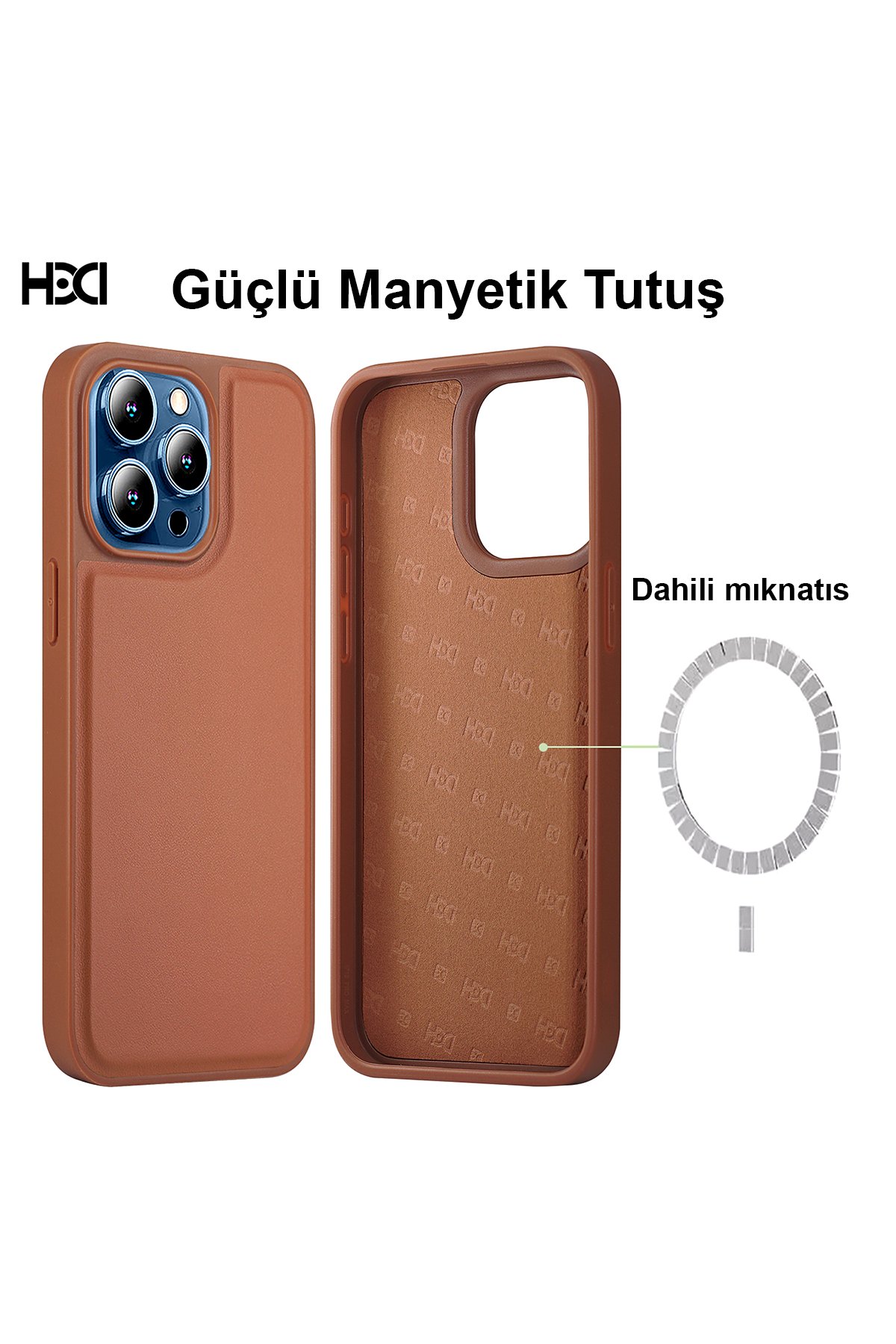 HDD iPhone 15 Pro Kılıf HBC-163 Times Kapak - Kahverengi