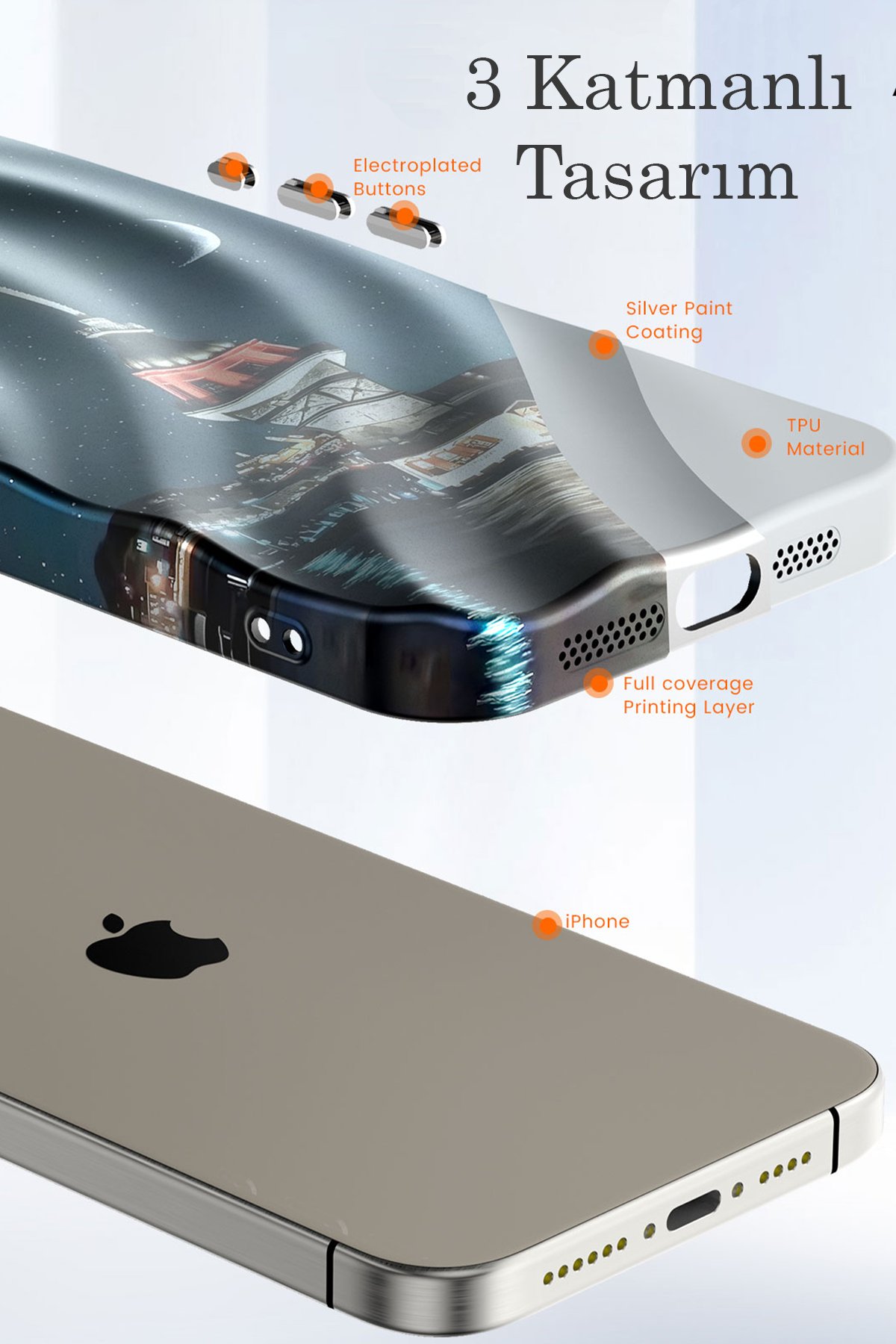 Newface iPhone 15 Pro Max Kılıf Anka PC Magneticsafe Sert Metal Kapak - Şeffaf