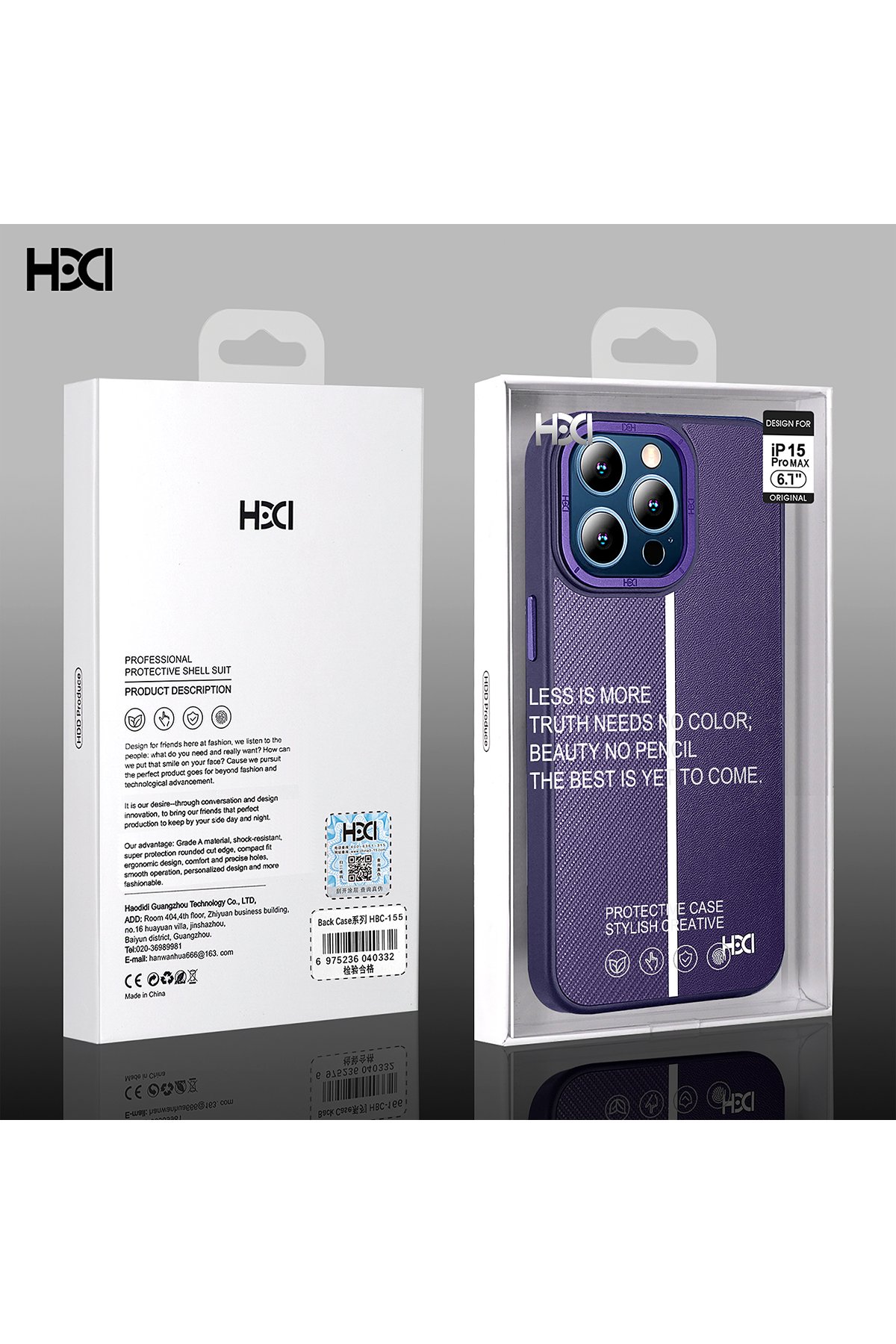 HDD iPhone 15 Pro Max Kılıf HBC-222 Bern Kapak - Kahverengi