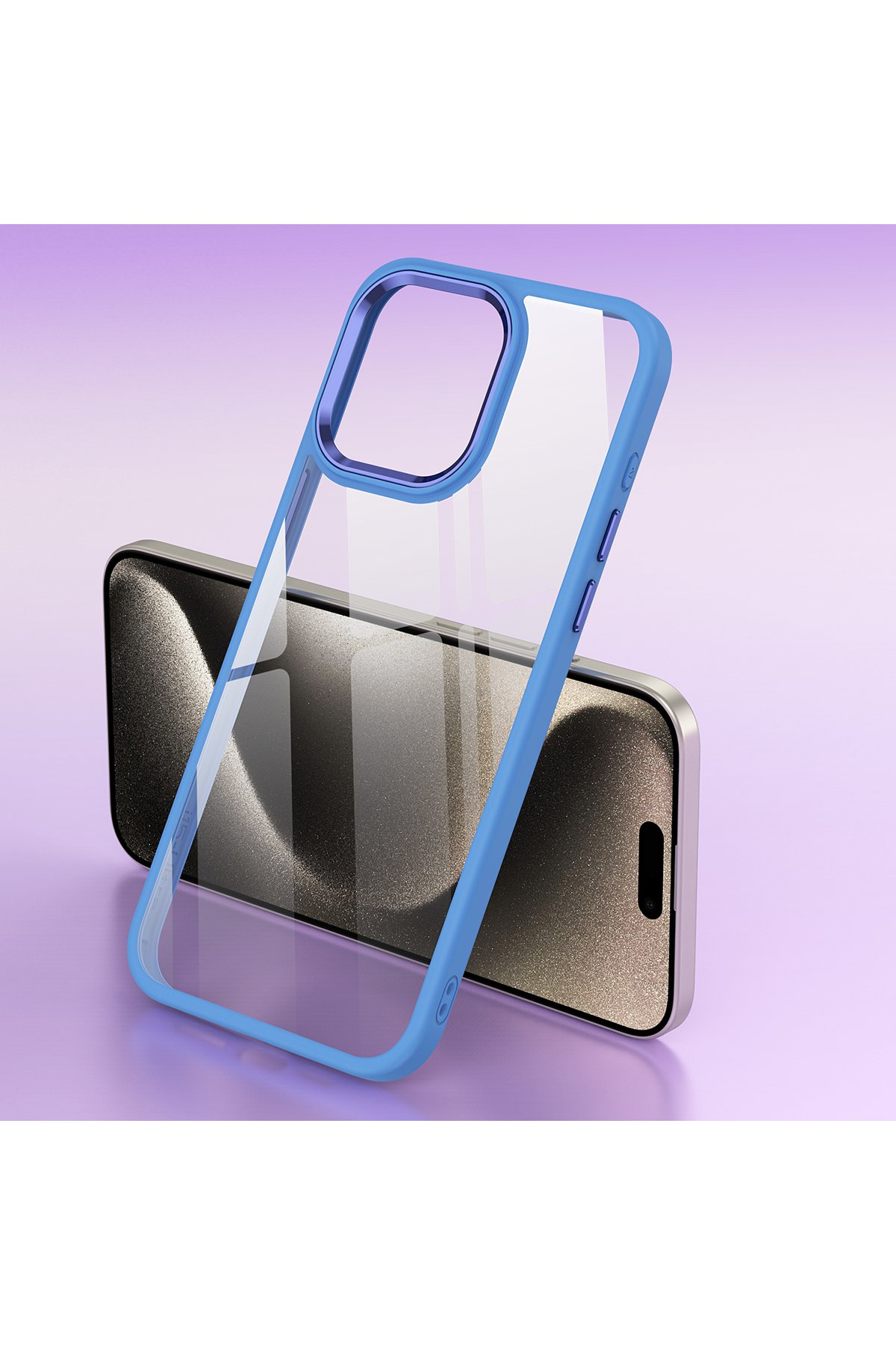 Newface iPhone 15 Pro Max Kılıf Teleskop Lens Magsafe Silikon Kapak - Titan Gri