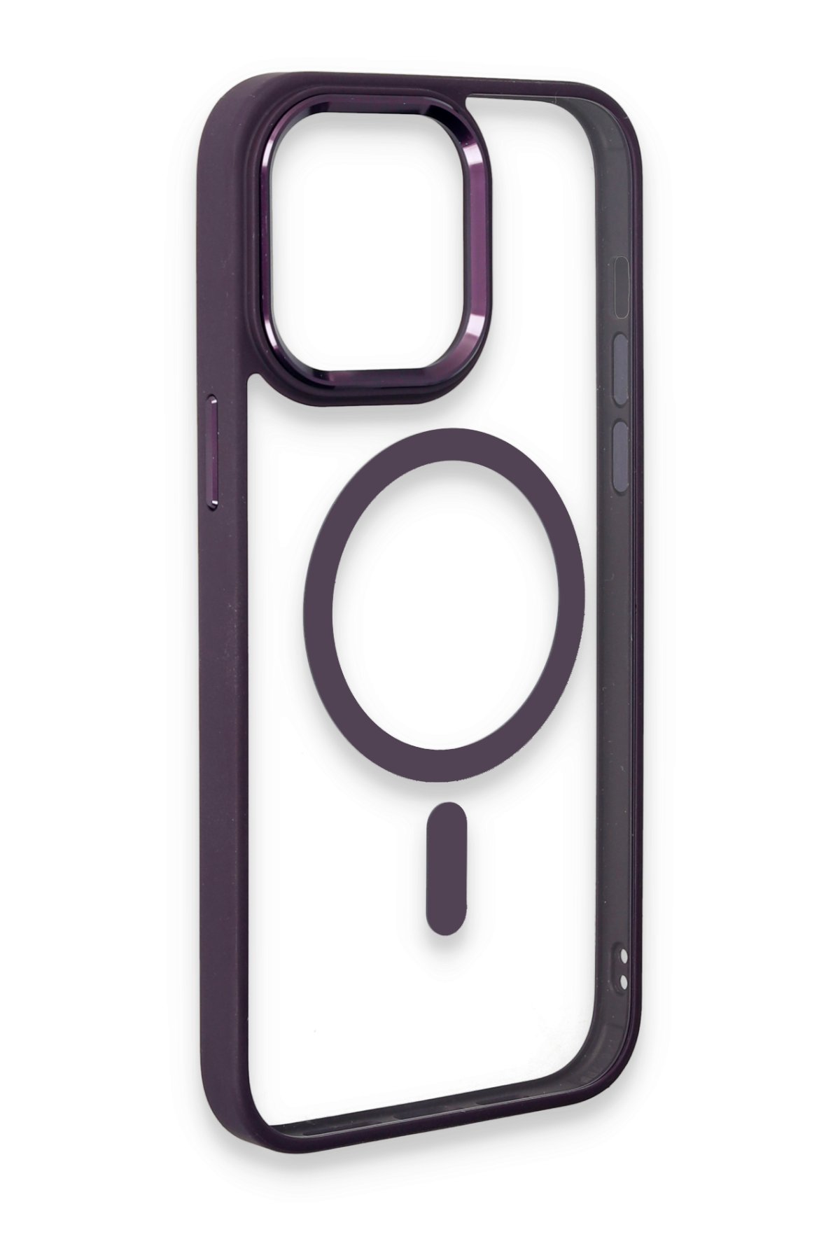 Newface iPhone 15 Pro Max Kılıf Montreal Yüzüklü Silikon Kapak - Lacivert