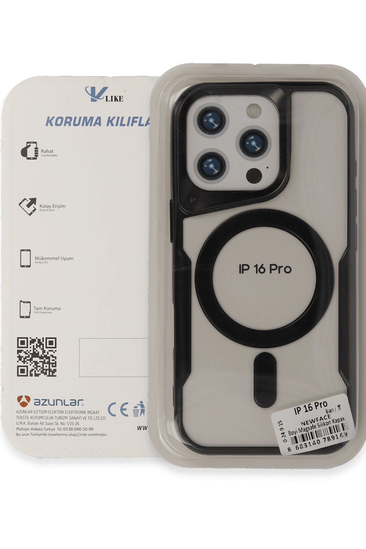 Newface iPhone 16 Pro Kılıf Joy Lens Standlı Kapak - Kırmızı