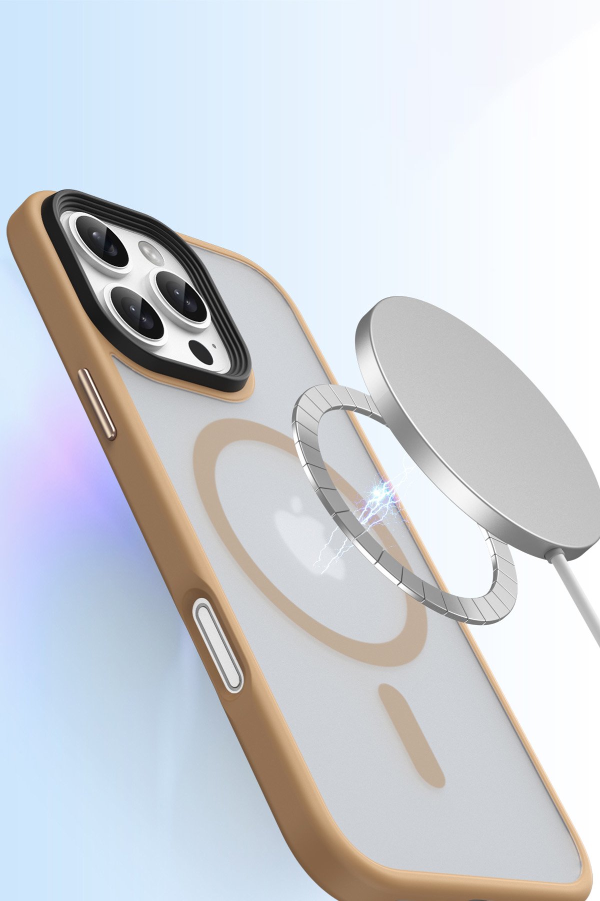 Newface iPhone 16 Pro Kılıf Pars Lens Yüzüklü Silikon - Yeşil