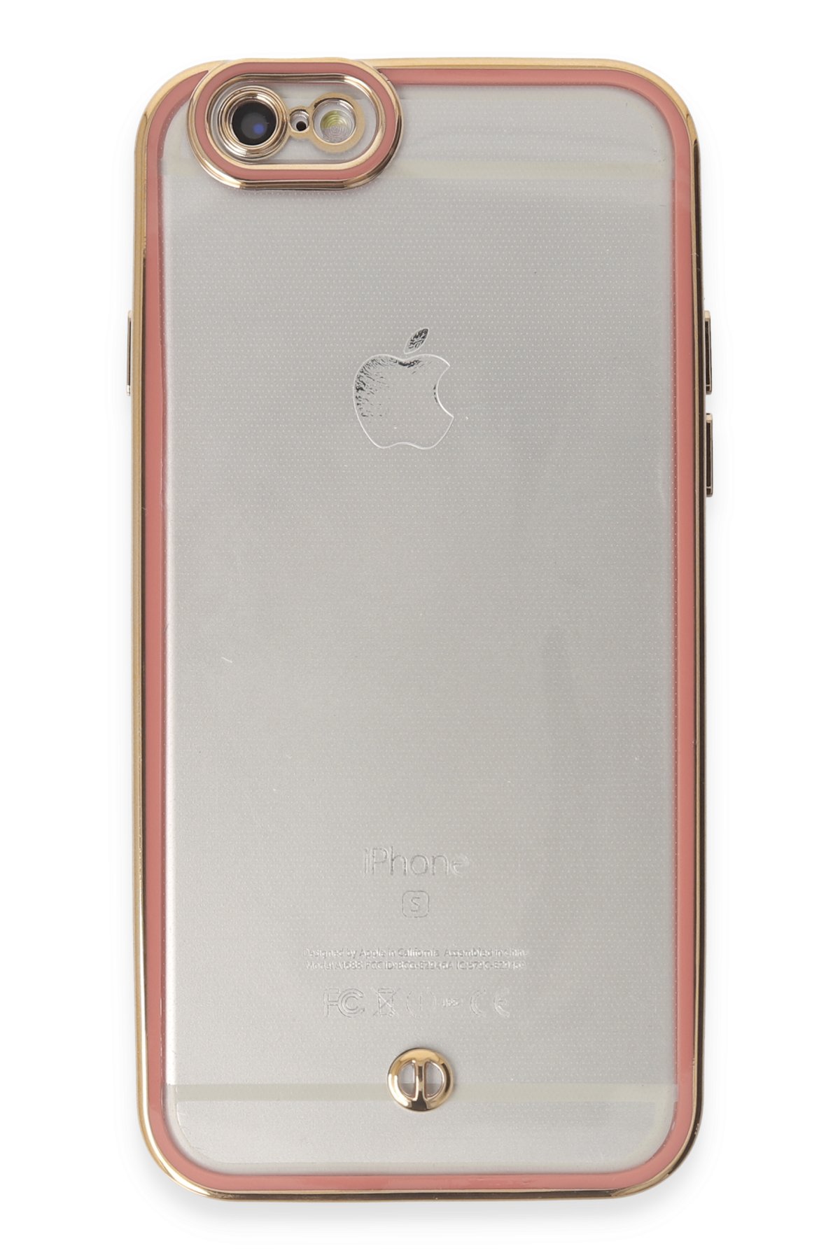 Newface iPhone 6 Kılıf Sofya Yüzüklü Silikon Kapak - Gold