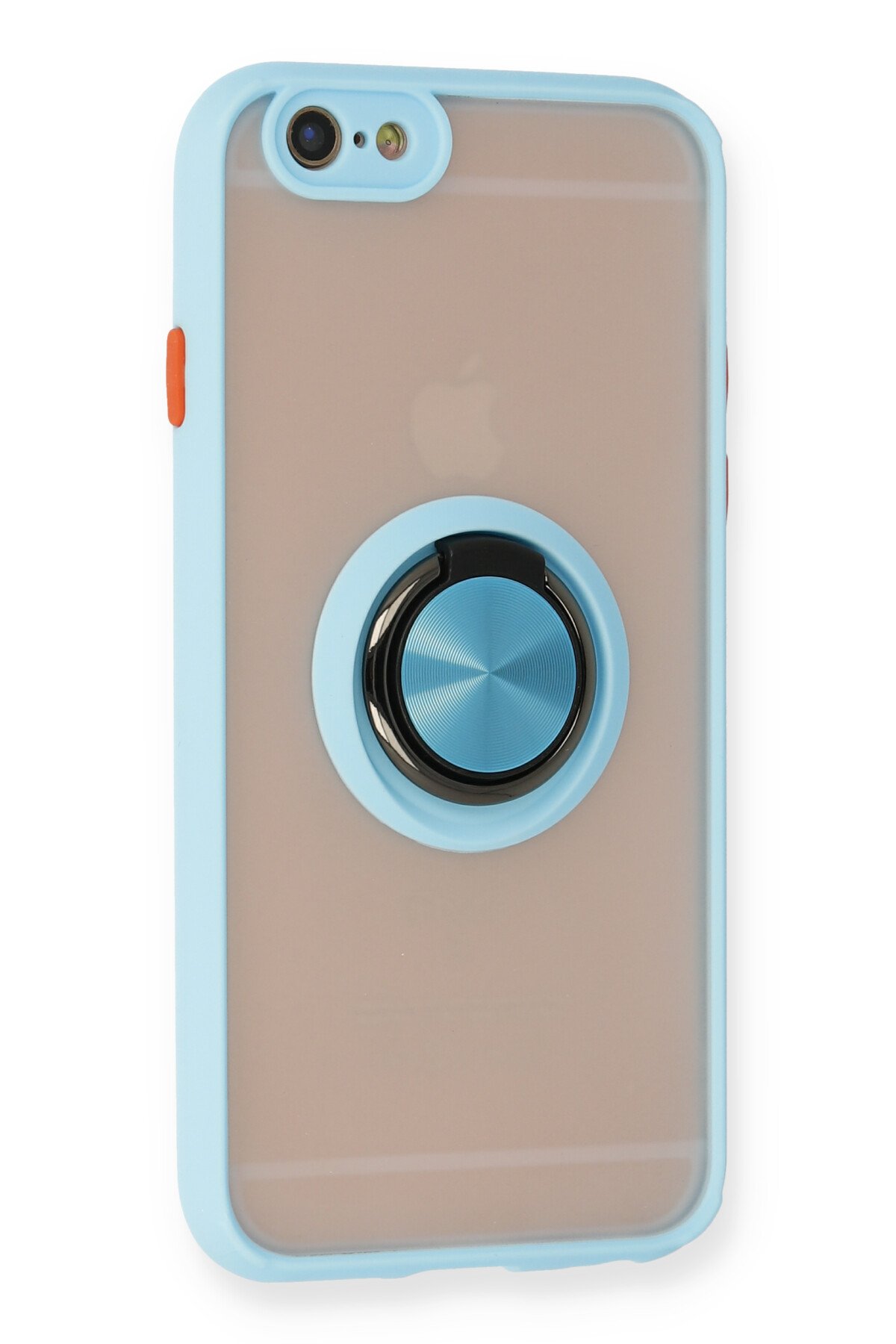 Newface iPhone 6 Kılıf Palm Buzlu Kamera Sürgülü Silikon - Lacivert
