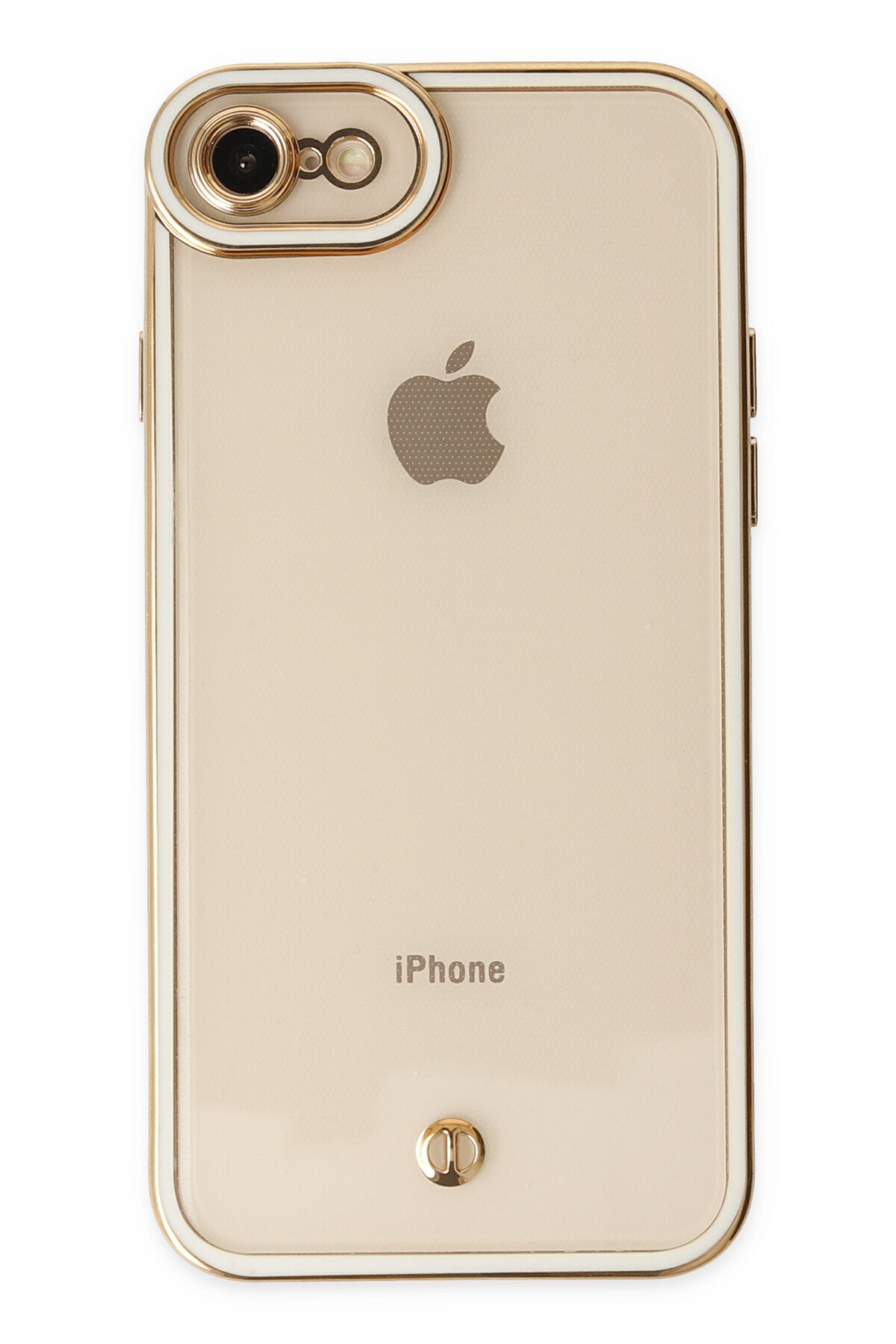 Newface iPhone 8 Kılıf Platin Simli Silikon - Mavi