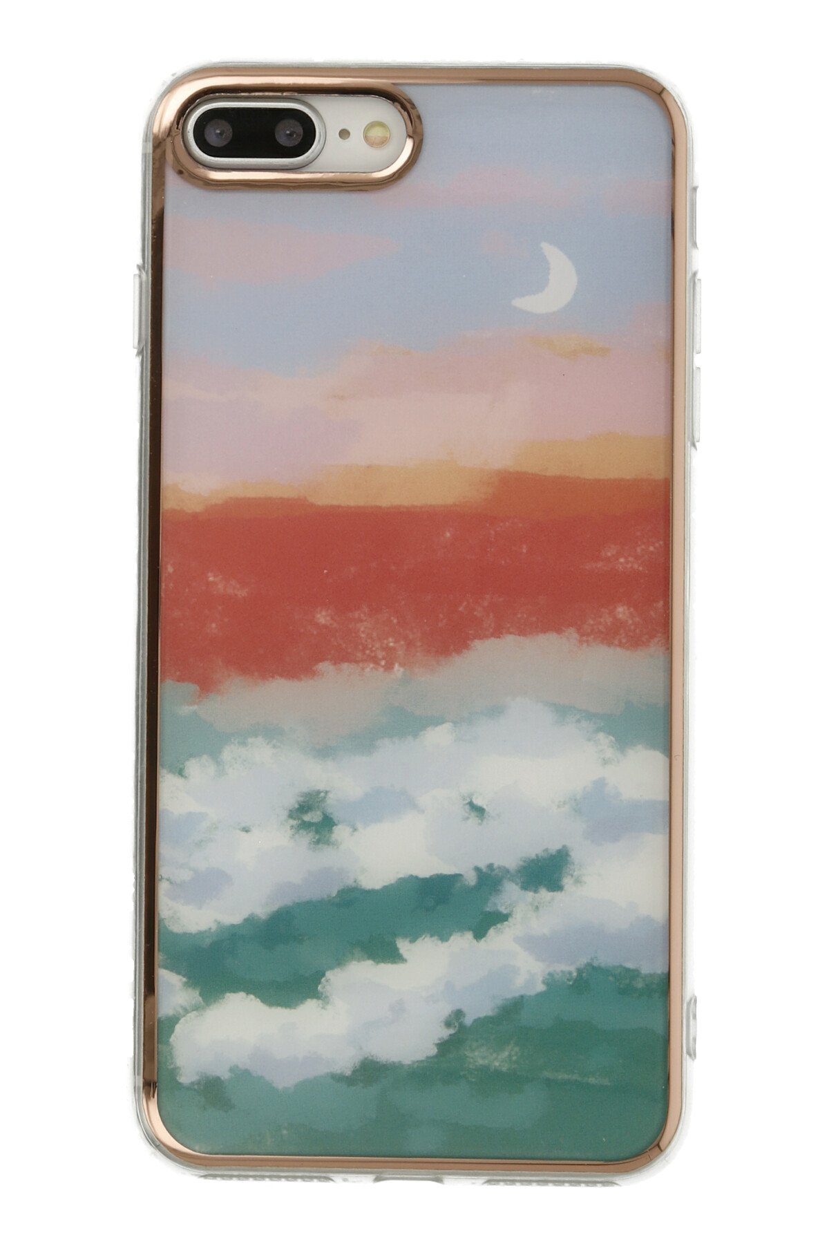 Newface iPhone 8 Plus Kılıf Esila Silikon - Kırmızı