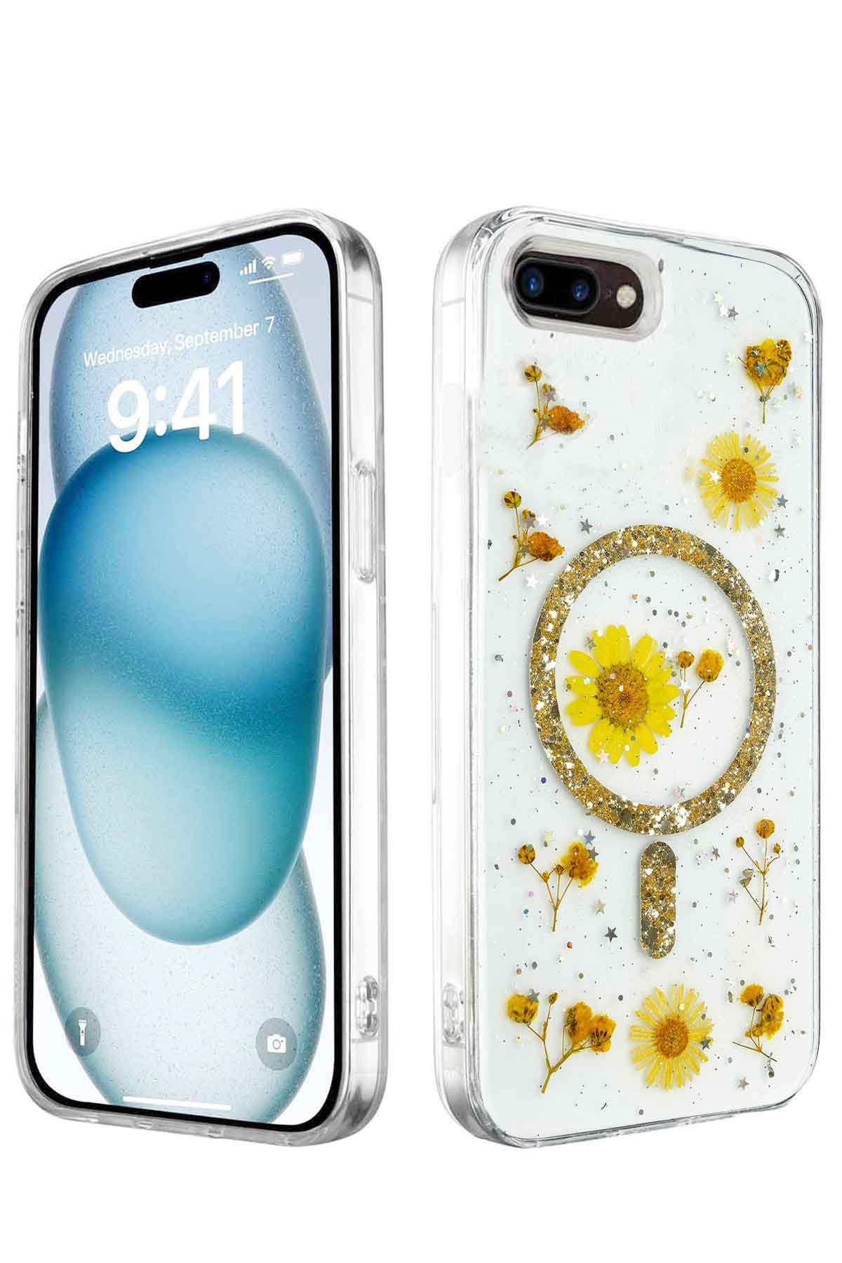 Newface iPhone 8 Plus Kılıf Esila Silikon - Kırmızı