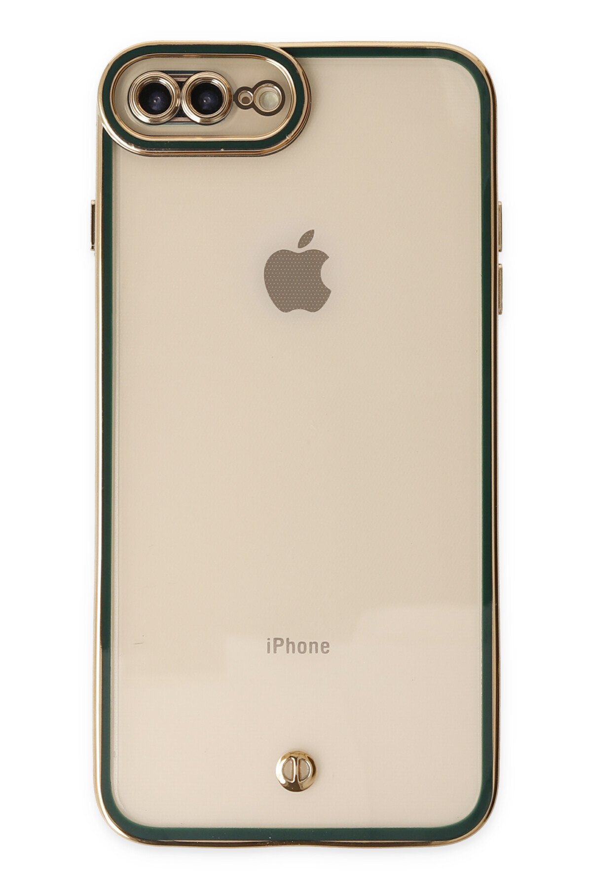 Newface iPhone 8 Plus Kılıf Lansman Glass Kapak - Siyah