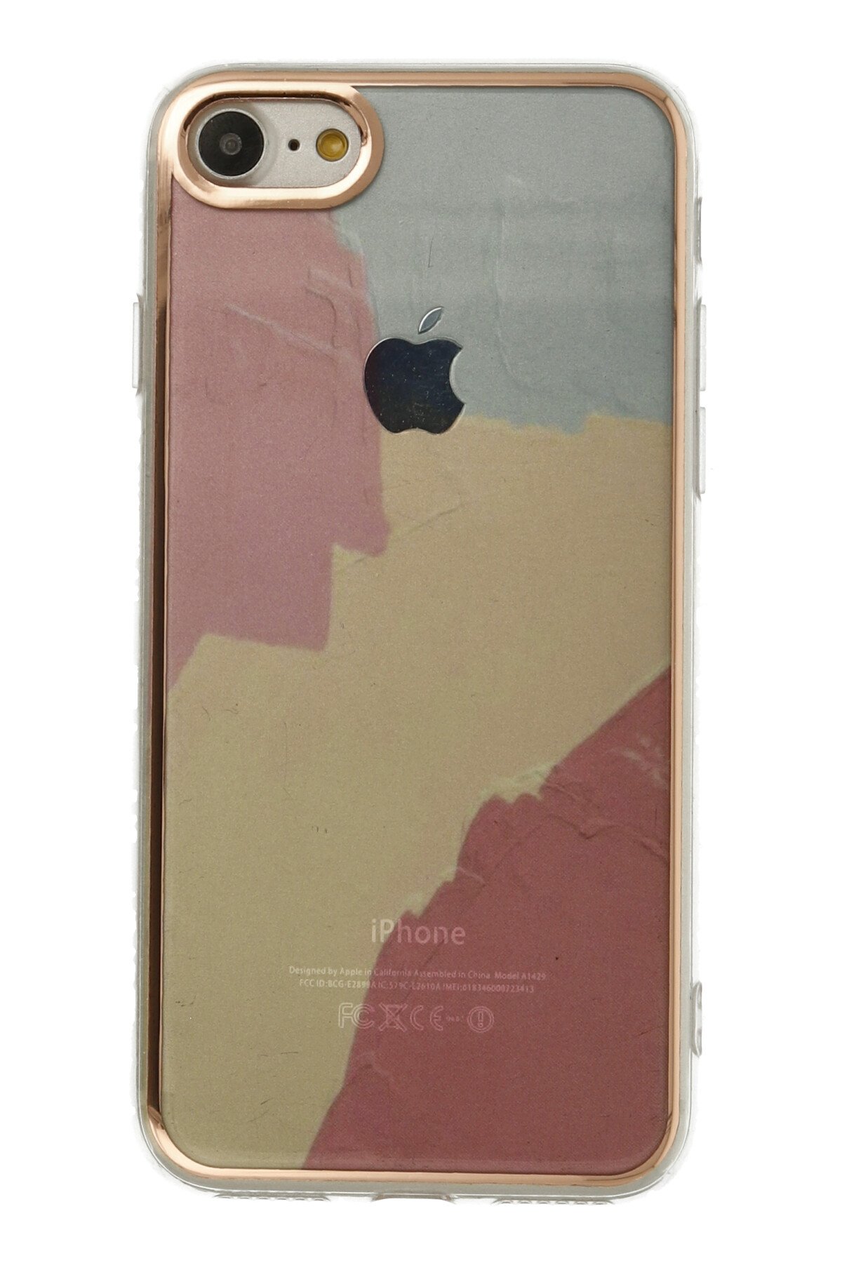 Newface iPhone SE 2020 Kılıf Elegant Kapak - Pudra