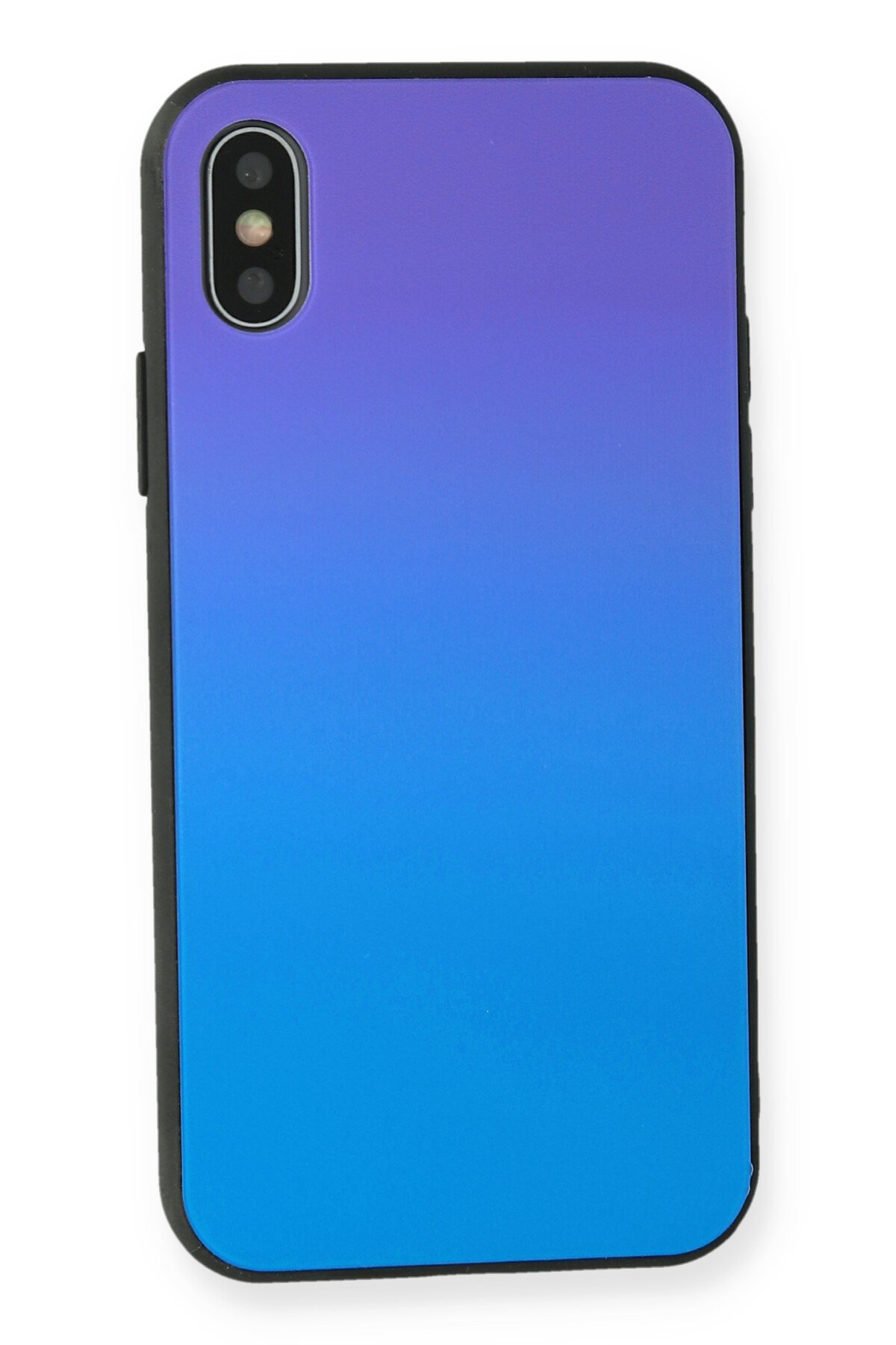 Newface iPhone X Kılıf Simli Yüzüklü Silikon - Siyah