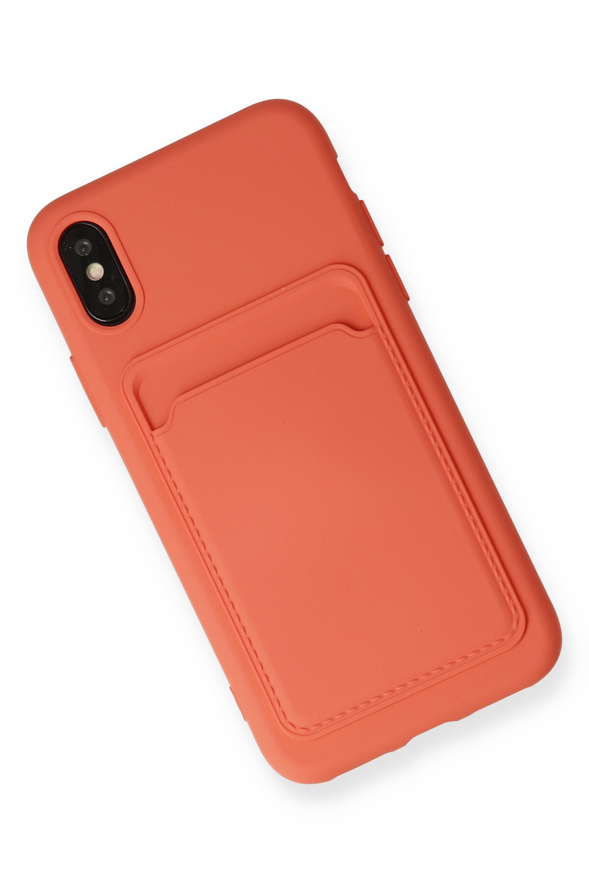 Newface iPhone X Kılıf Ottoman Kumaş Silikon - Mavi