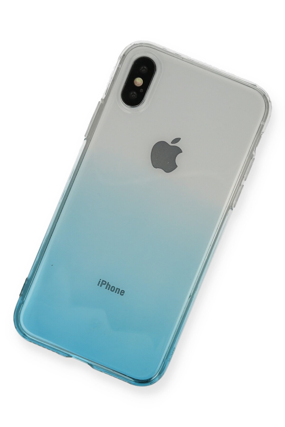 Newface iPhone X Kılıf Simli Yüzüklü Silikon - Kırmızı