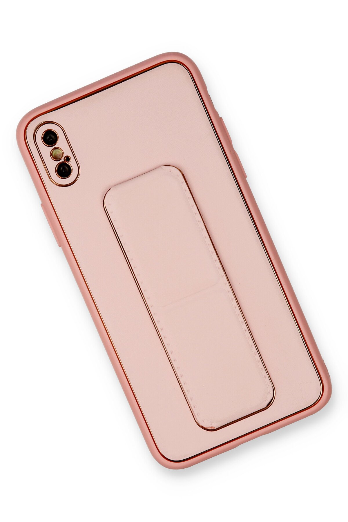 Newface iPhone XS Kılıf Ottoman Kumaş Silikon - Siyah