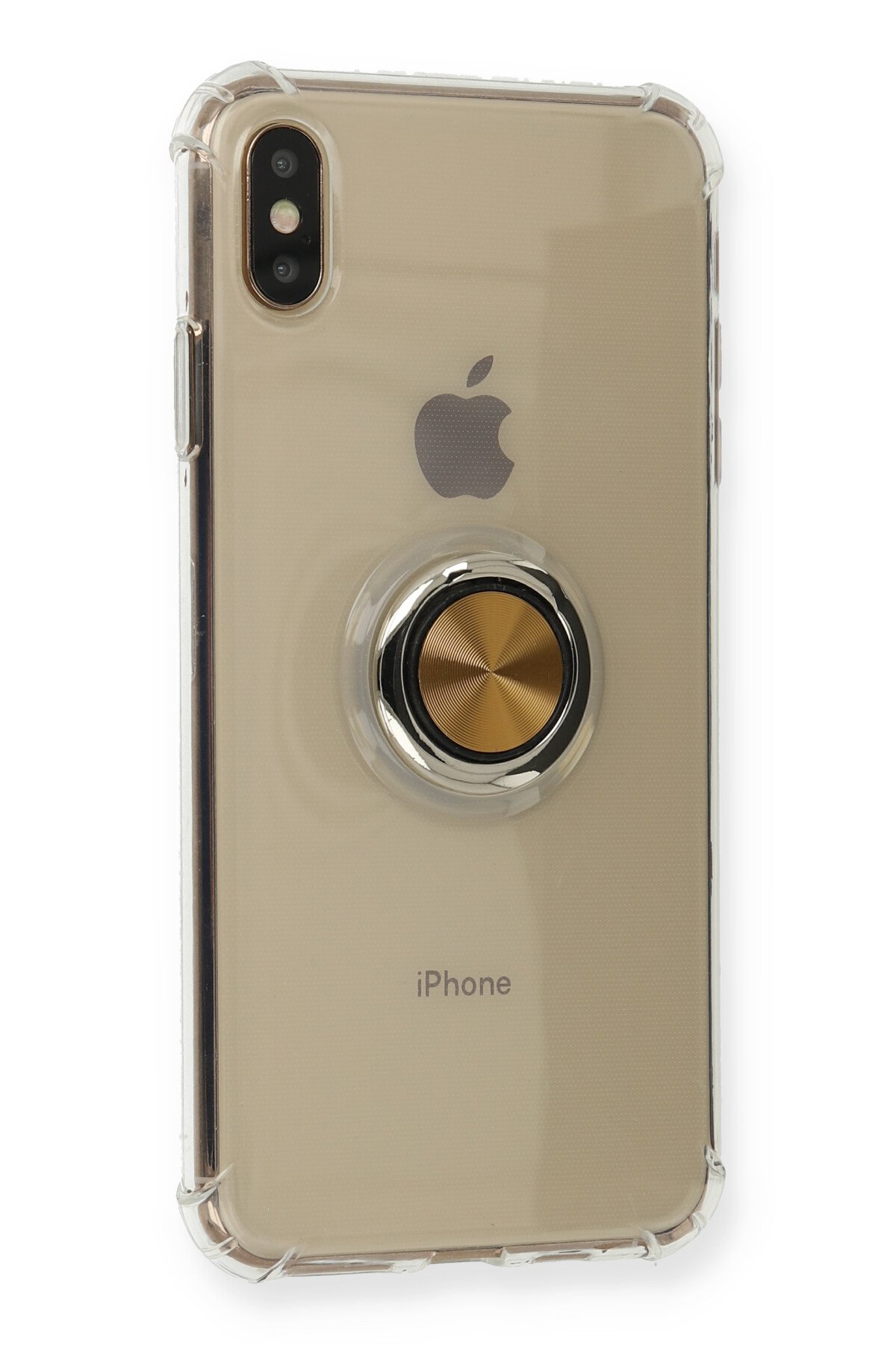 Newface iPhone XS Kılıf Platin Simli Silikon - Siyah