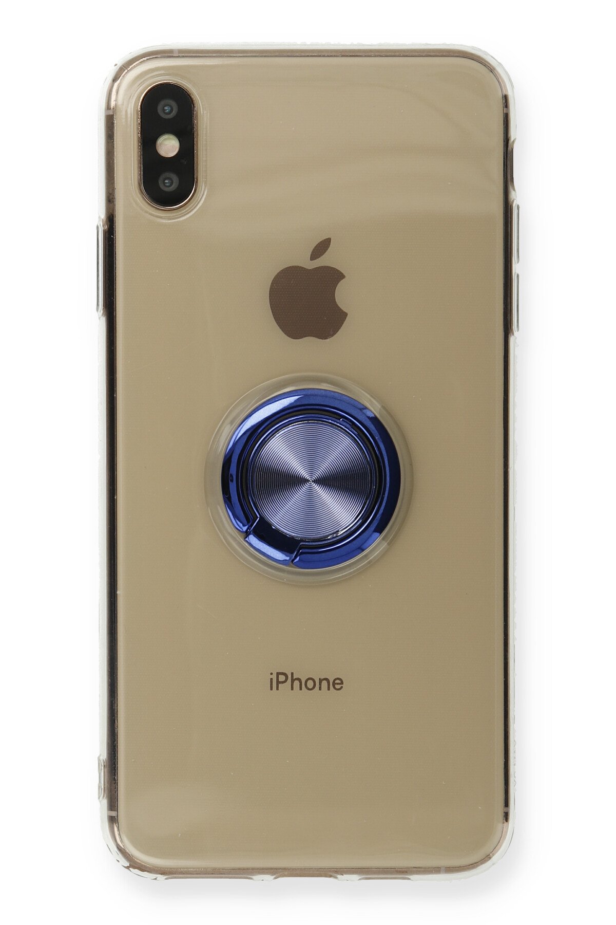 Newface iPhone XS Kılıf Simli Katmanlı Silikon - Gold