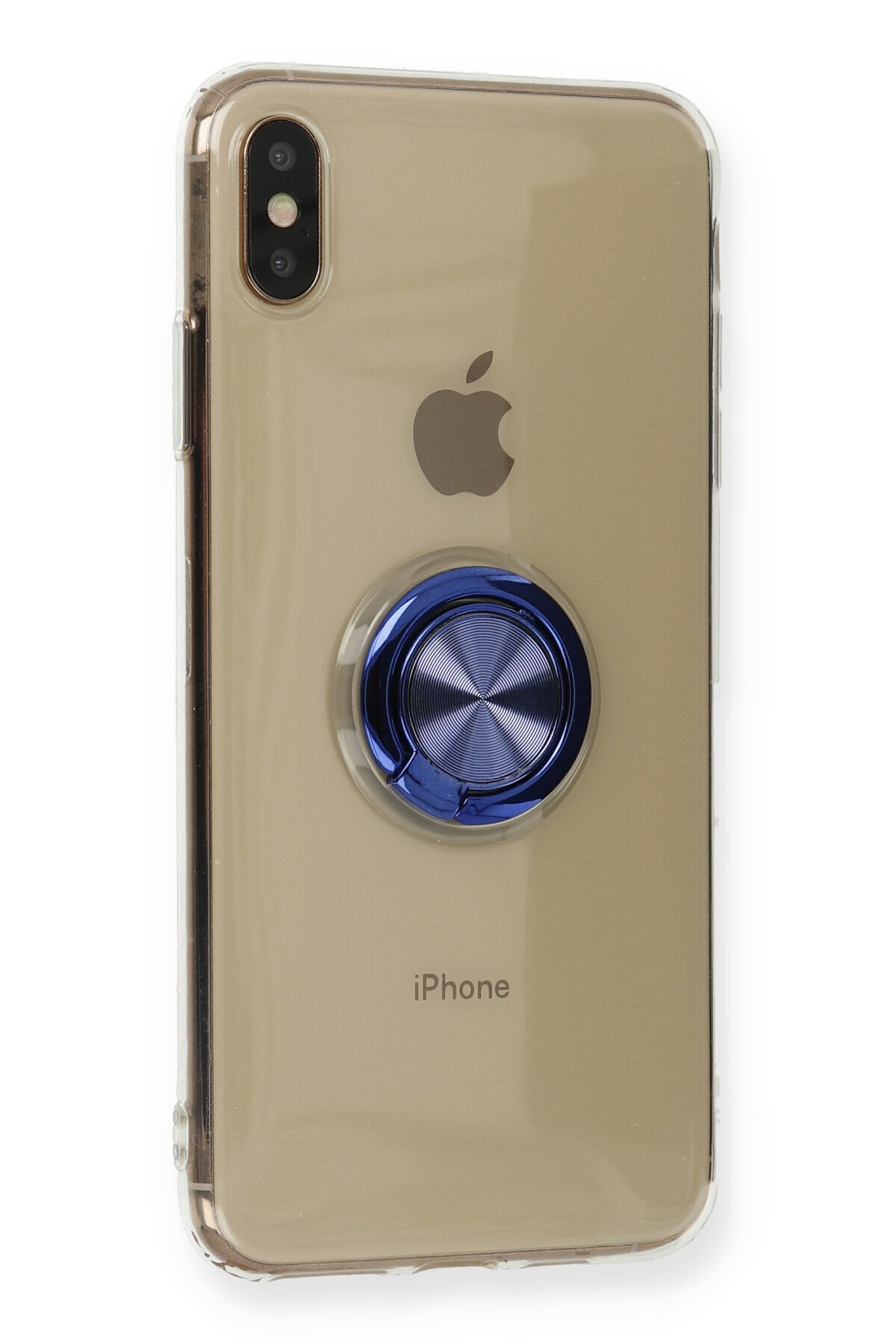 Newface iPhone XS Kılıf Simli Katmanlı Silikon - Gold