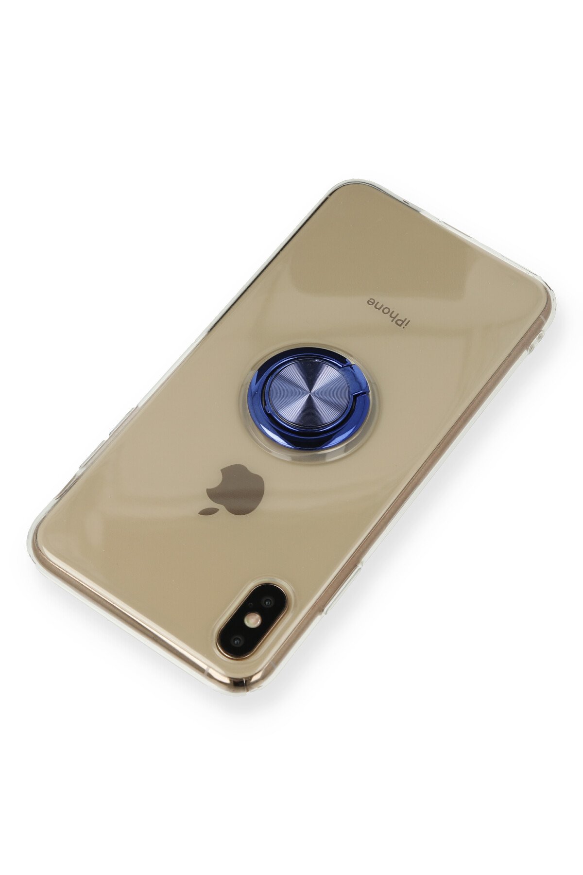 Newface iPhone XS Kılıf Simli Katmanlı Silikon - Gold