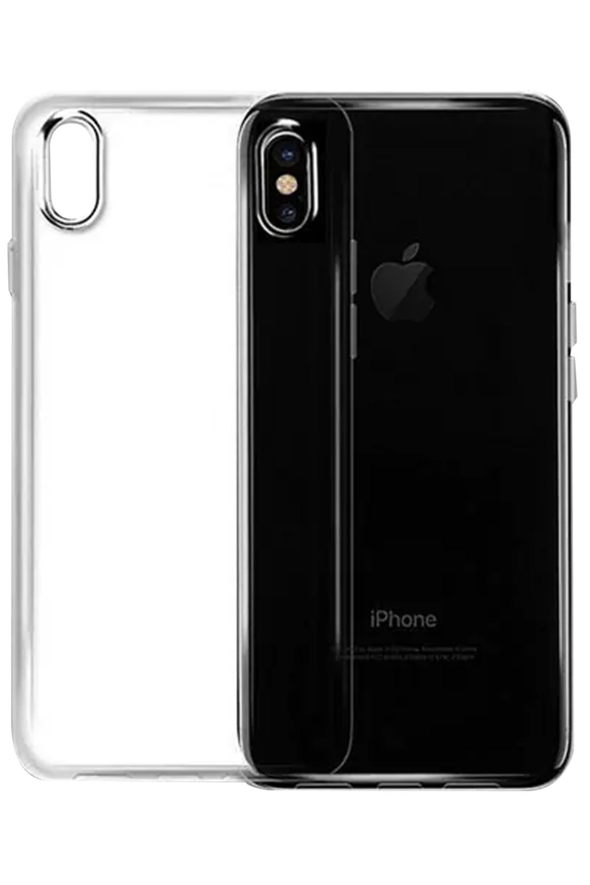 Newface iPhone XS Kılıf Range Yüzüklü Silikon - Siyah-Gold