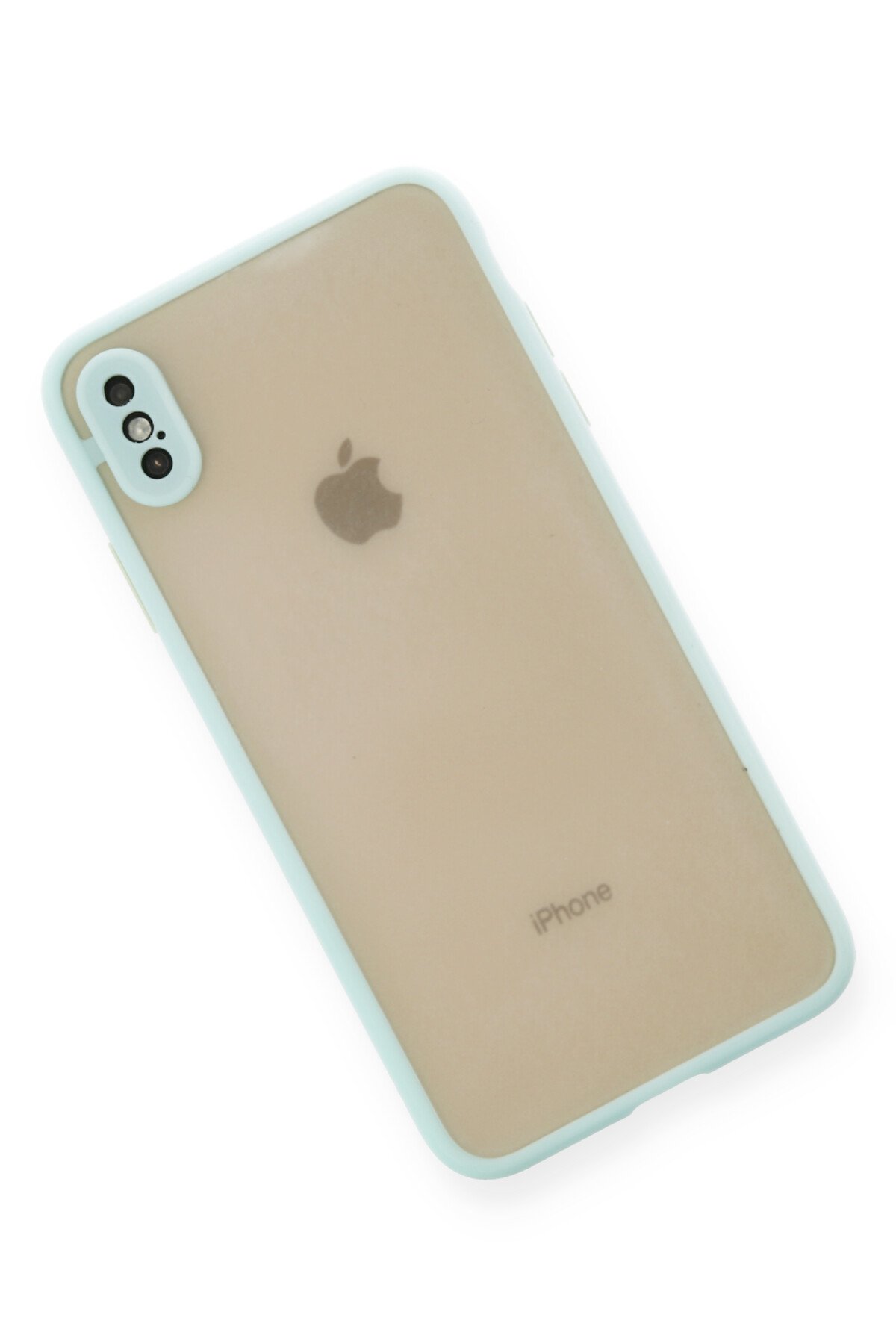 Newface iPhone XS Kılıf Sofya Yüzüklü Silikon Kapak - Gold