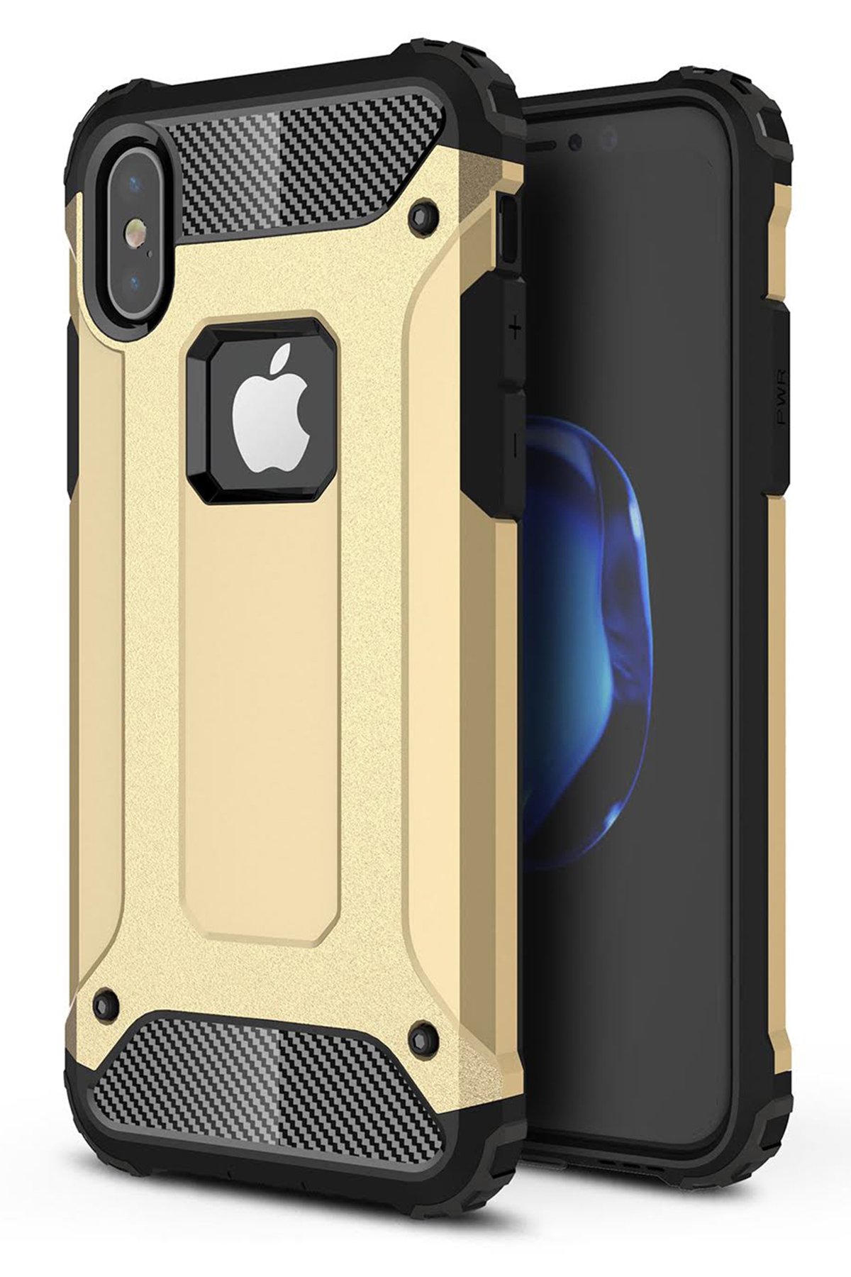 Newface iPhone XS Kılıf Palm Buzlu Kamera Sürgülü Silikon - Siyah