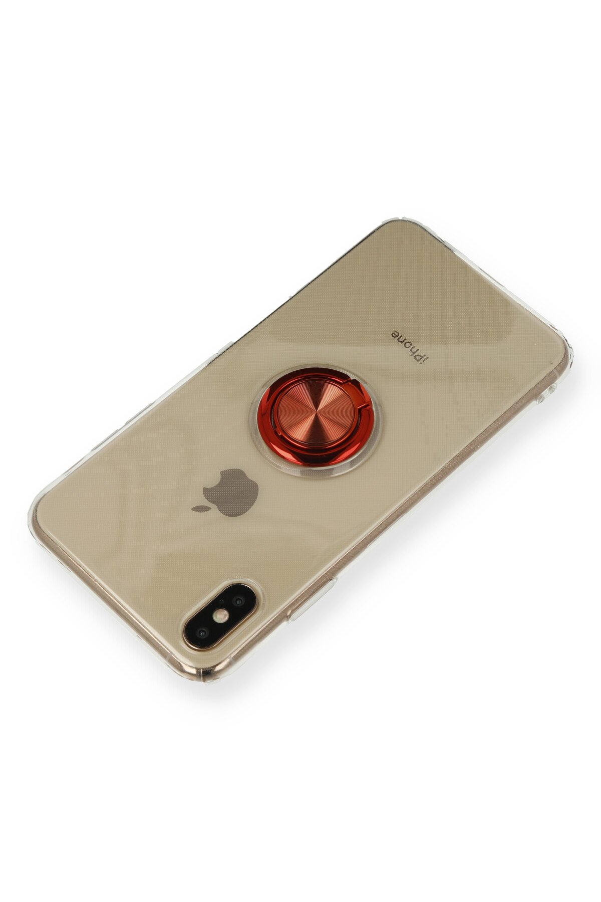 Newface iPhone XS Max Kılıf Sofya Yüzüklü Silikon Kapak - Rose