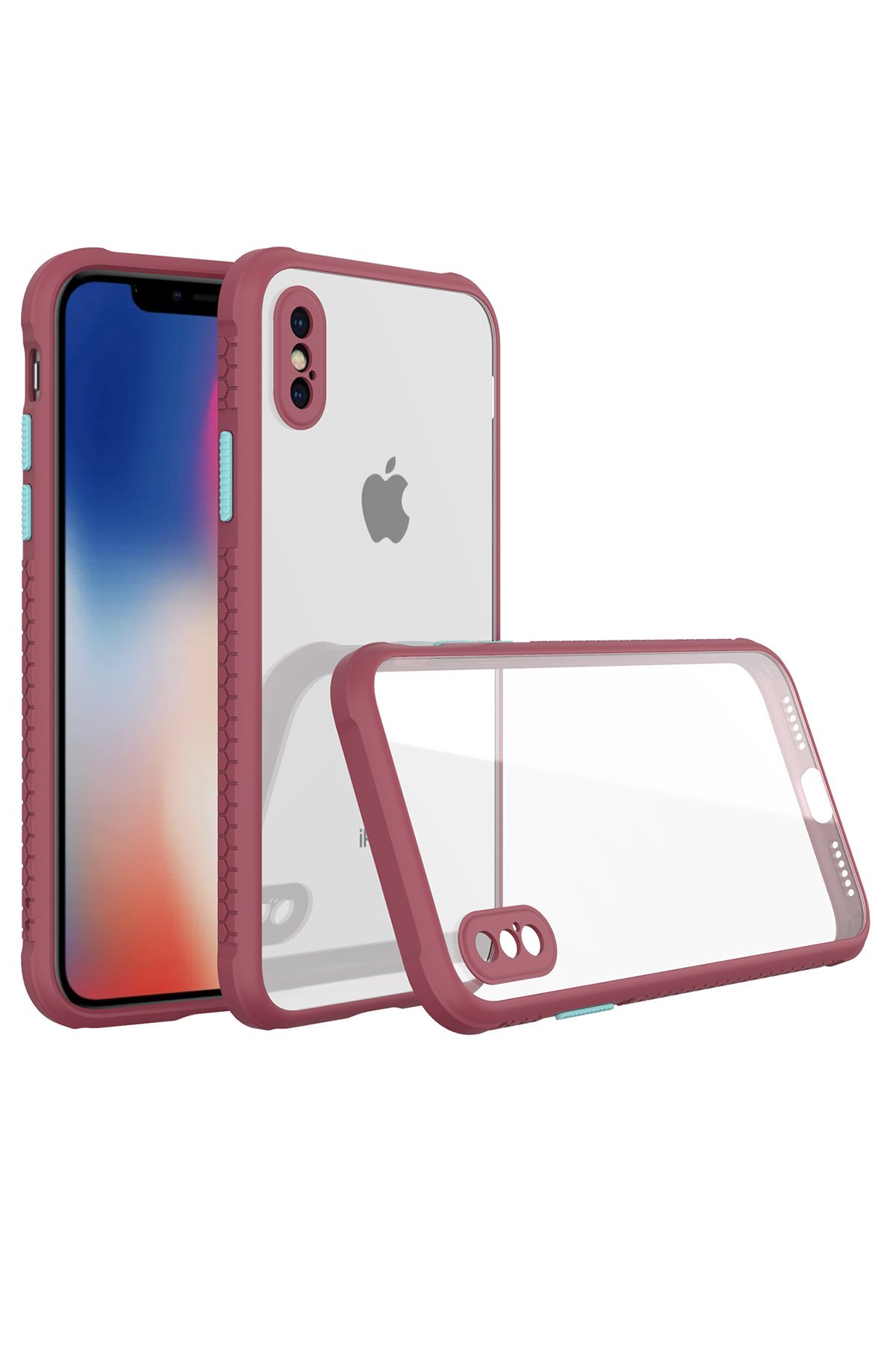 Newface iPhone XS Max Kılıf Coco Deri Standlı Kapak - Pembe