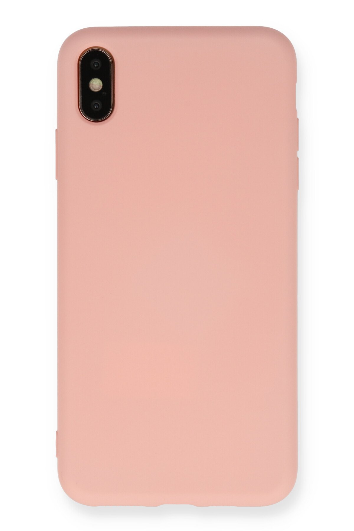 Newface iPhone XS Max Kılıf Platin Kamera Koruma Silikon - Pembe