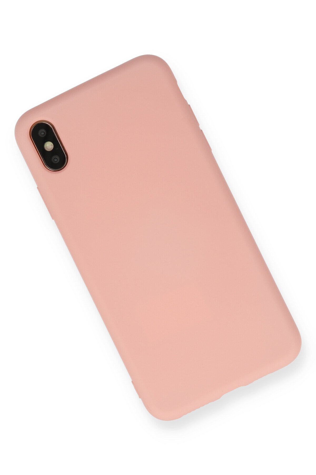 Newface iPhone XS Max Kılıf Platin Kamera Koruma Silikon - Pembe