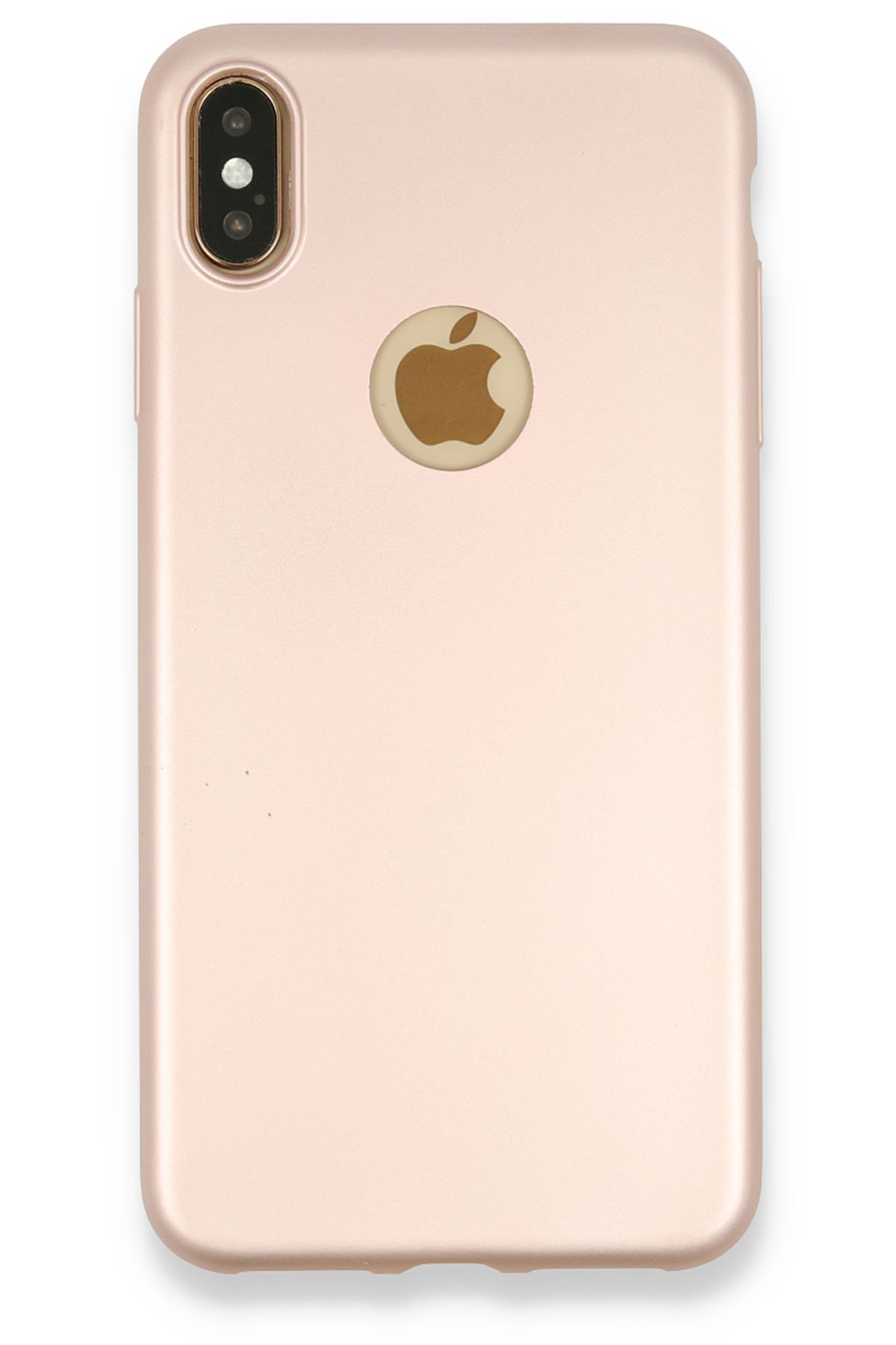 Newface iPhone XS Max Kılıf Simli Yüzüklü Silikon - Sarı