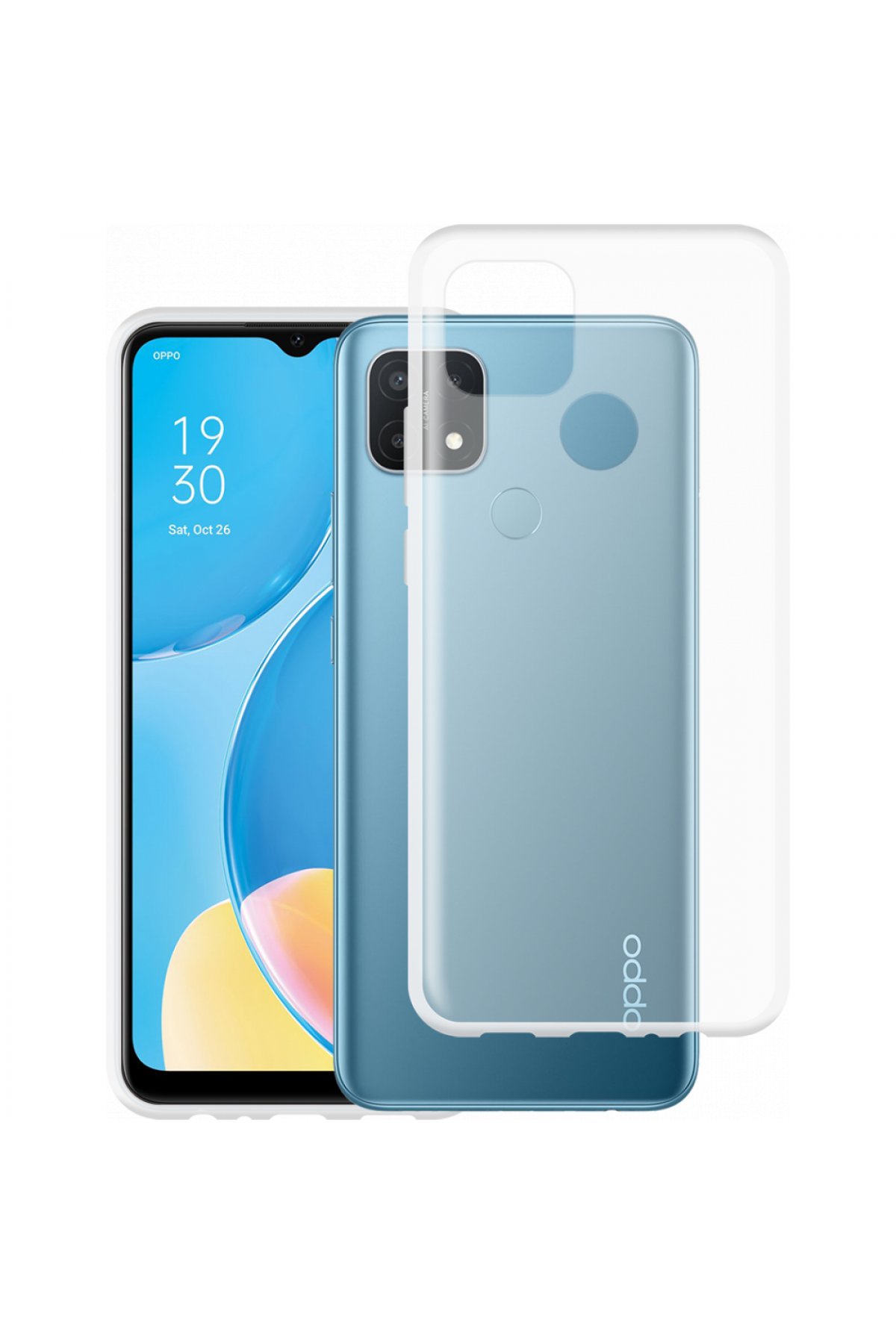 Newface Oppo A15 Kılıf Focus Karbon Silikon - Siyah