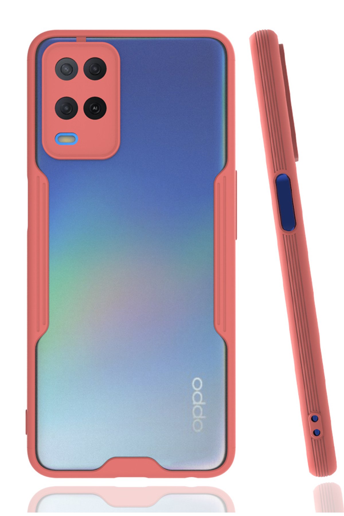 Newface Oppo A54 4G Kılıf Volet Silikon - Pembe