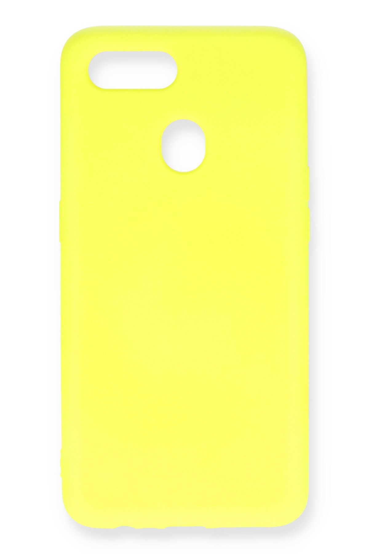 Newface Oppo AX7 Kılıf Lüx Çift Renkli Silikon - Sarı