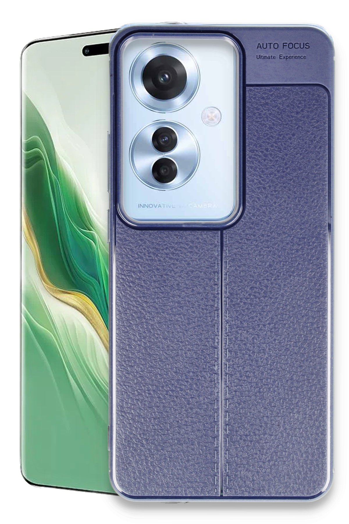 Newface Oppo Reno 11F Kılıf Aras Deri Kapak - Taba