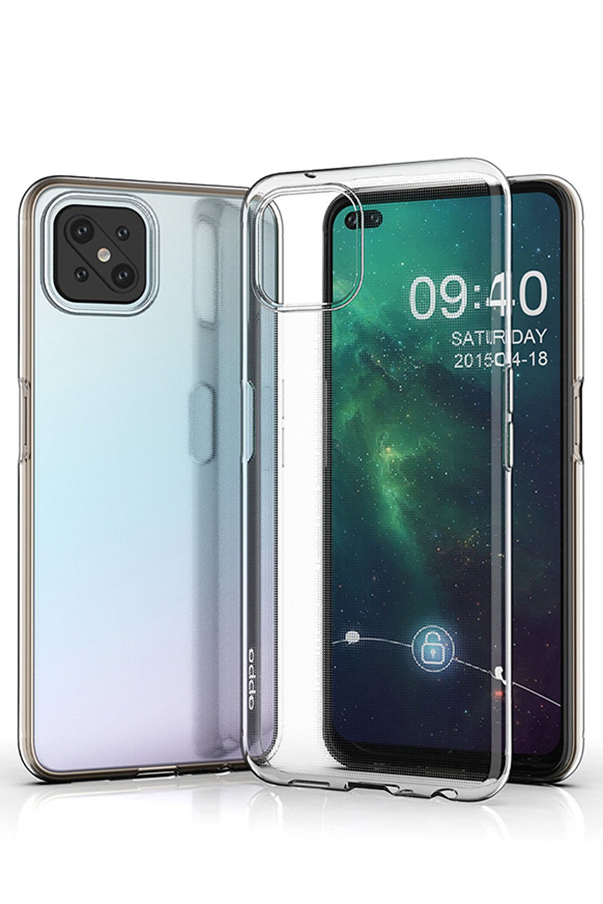 Newface Oppo Reno 4 Lite Kılıf Montreal Yüzüklü Silikon Kapak - Kırmızı