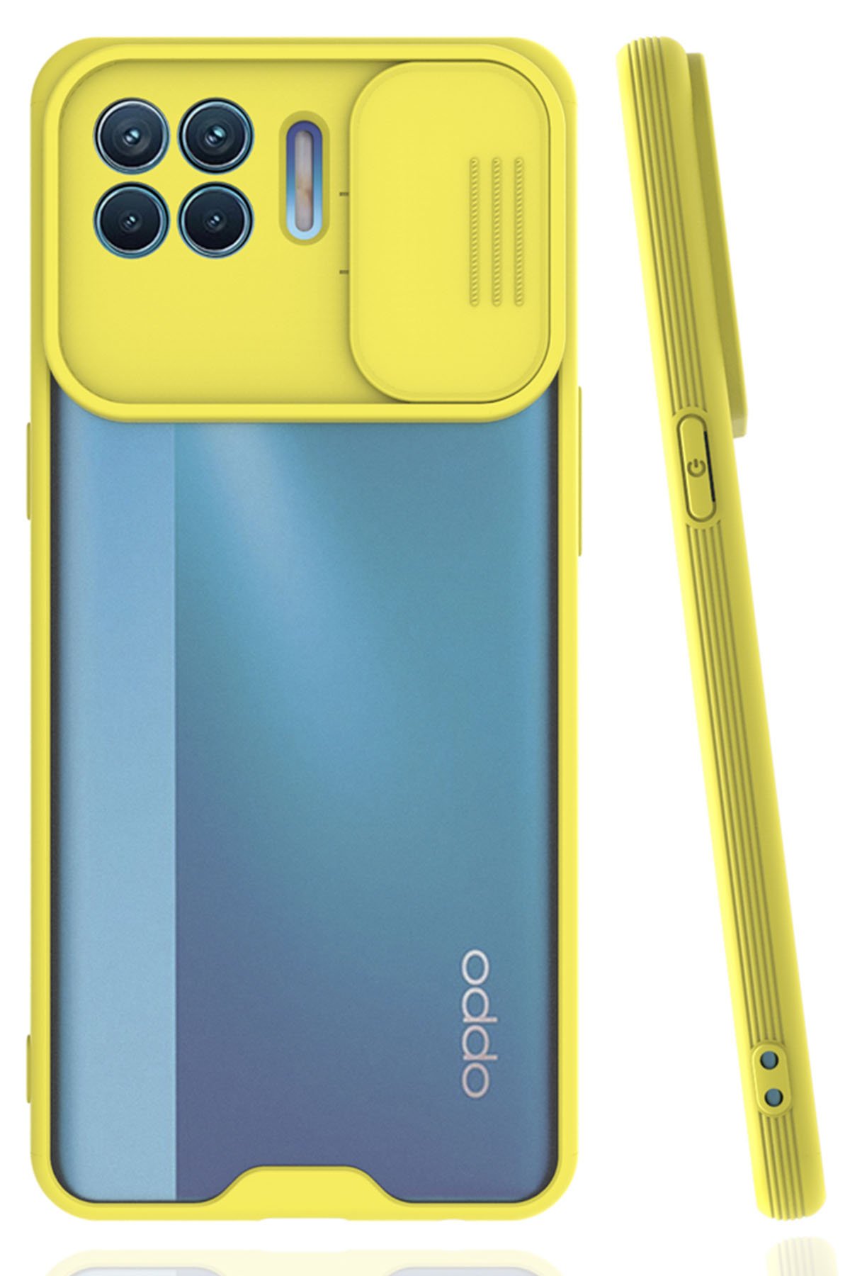 Newface Oppo Reno 4 Lite Kılıf Montreal Silikon Kapak - Gri