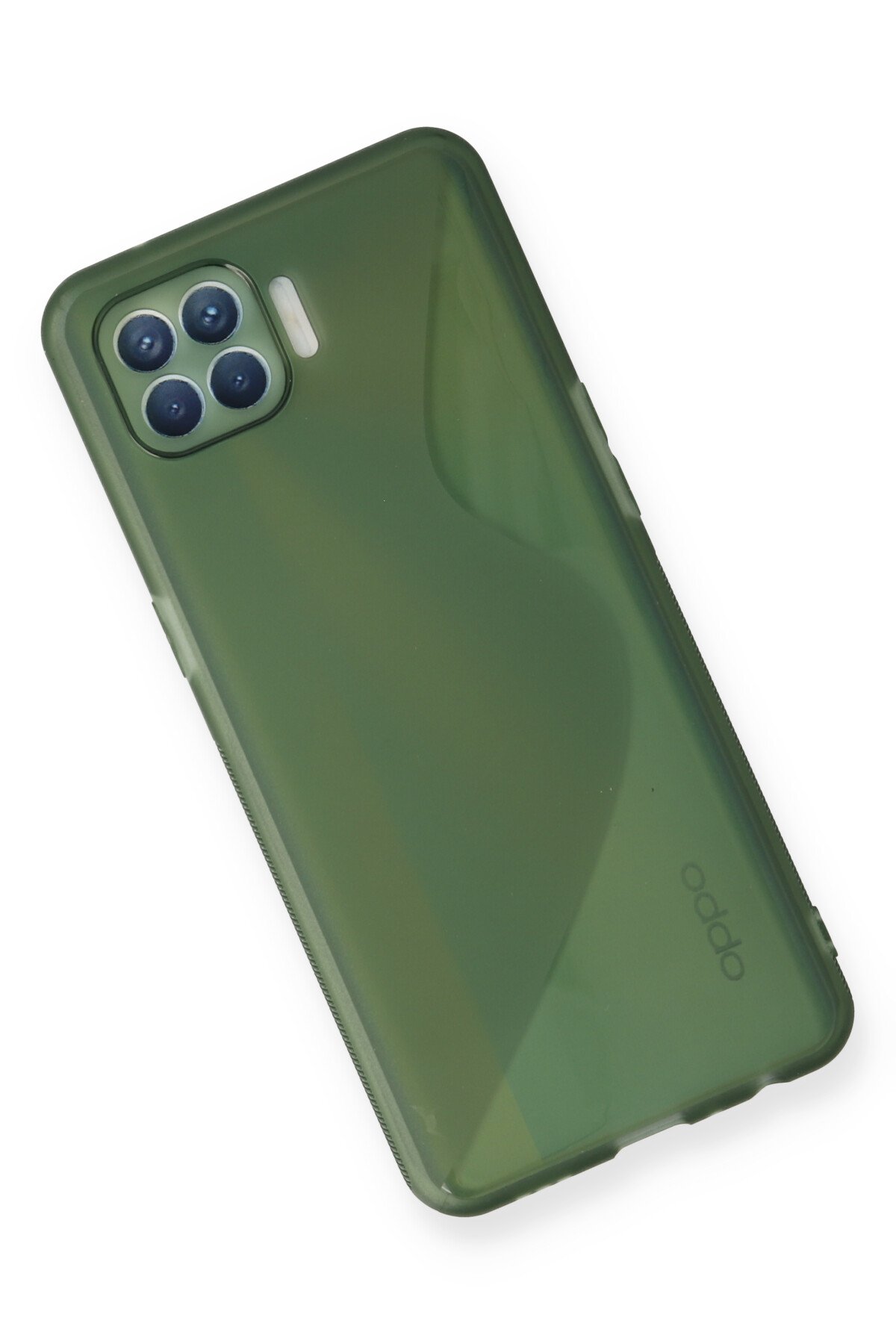 Newface Oppo Reno 4 Lite Kılıf Palm Buzlu Kamera Sürgülü Silikon - Yeşil