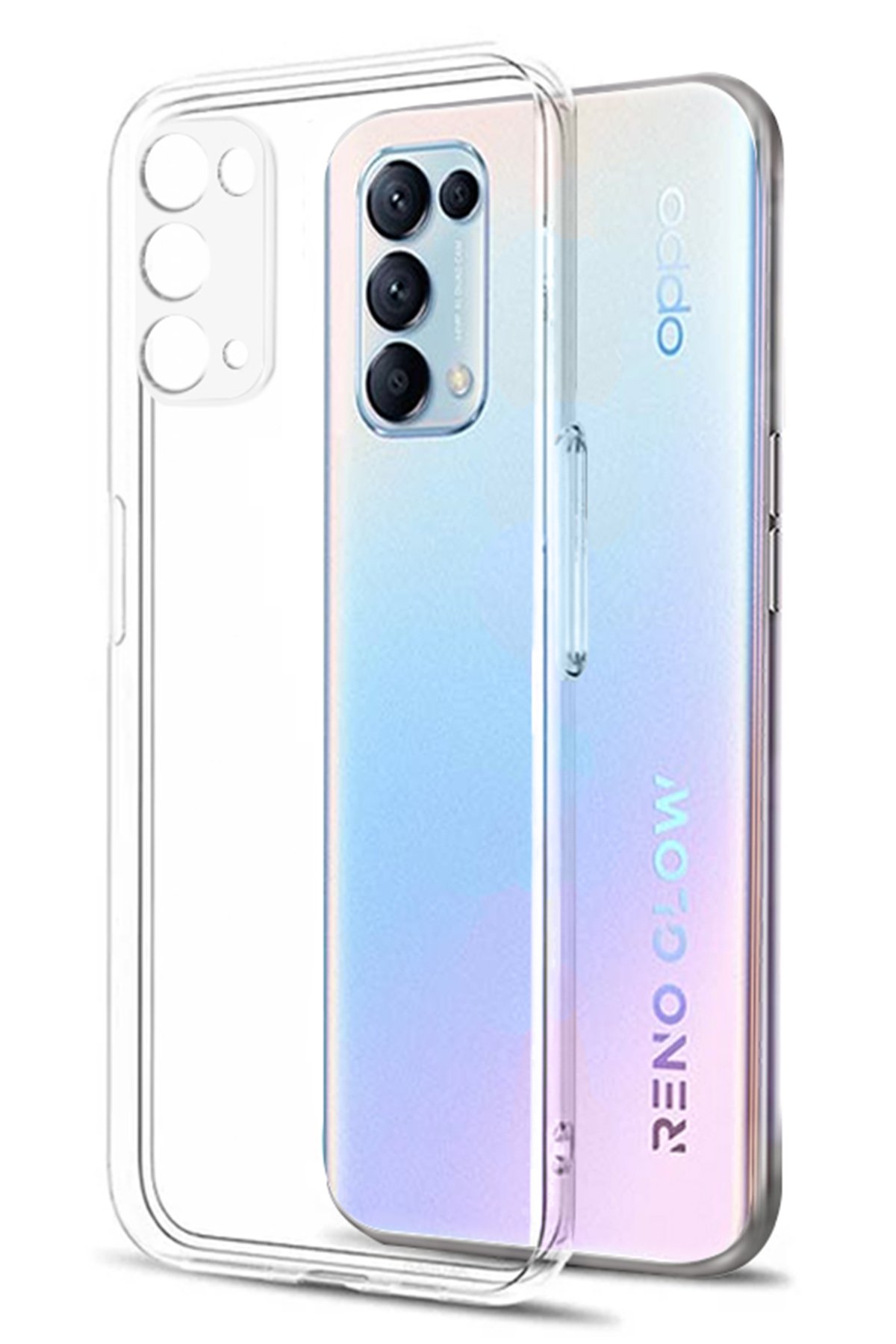 Newface Oppo Reno 5 Kılıf Kelvin Kartvizitli Silikon - Bordo