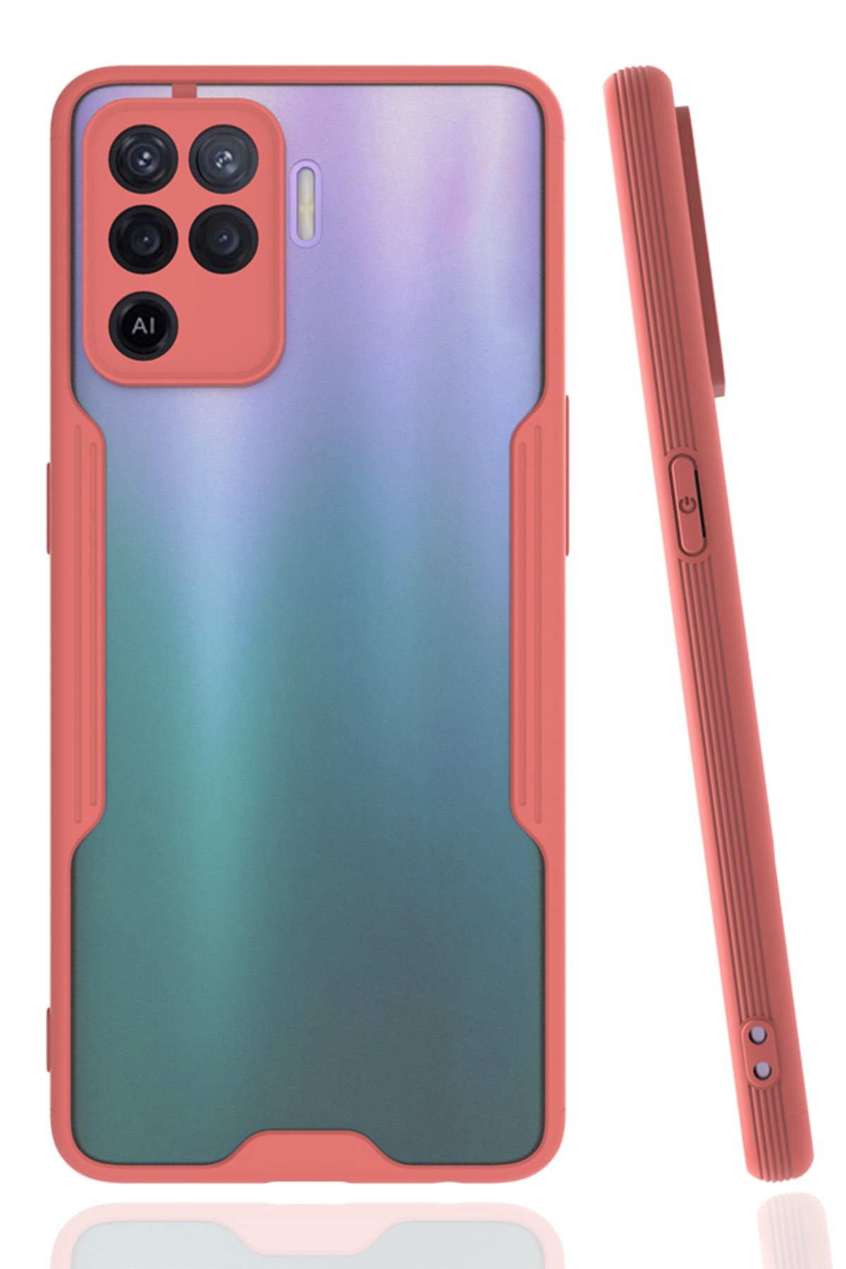 Newface Oppo Reno 5 Lite Kılıf Montreal Silikon Kapak - Yeşil