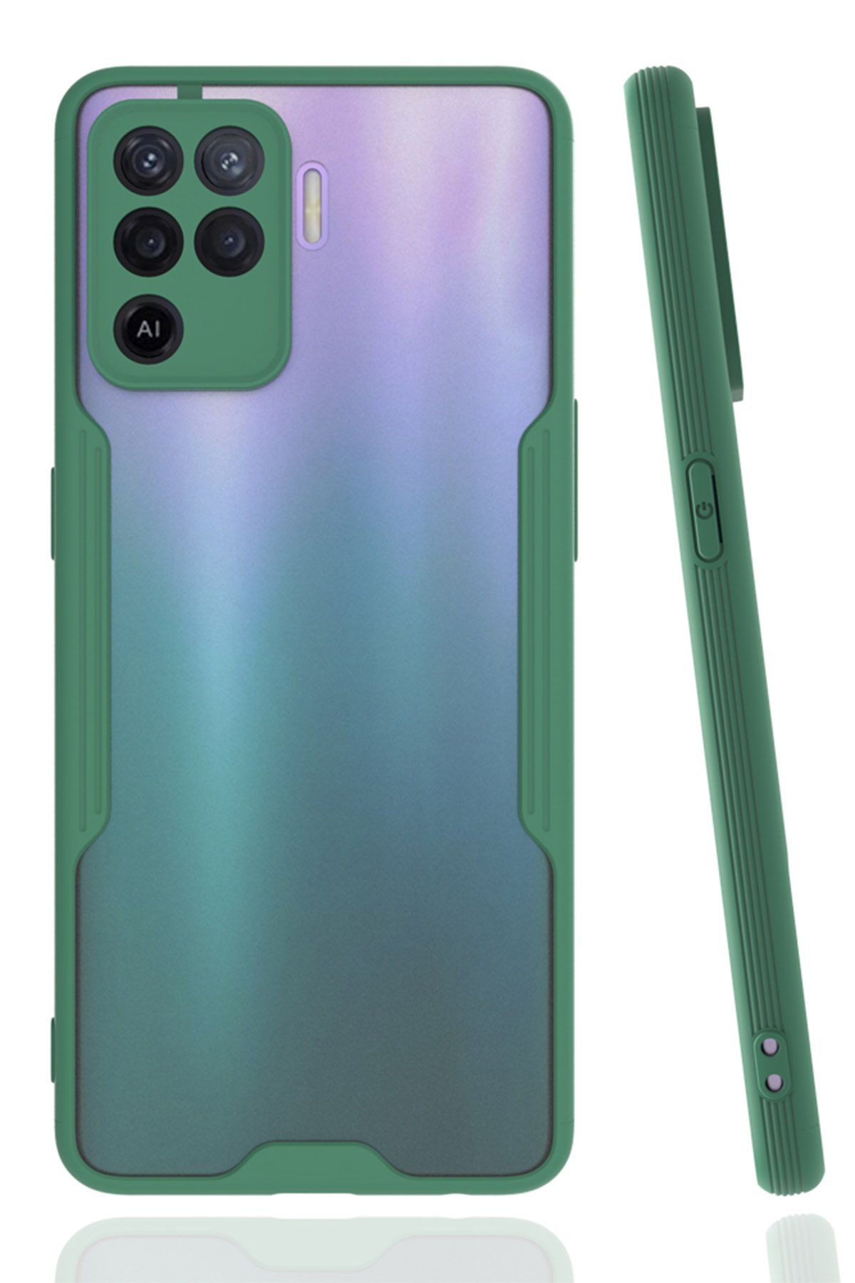 Newface Oppo Reno 5 Lite Kılıf S Silikon - Gri