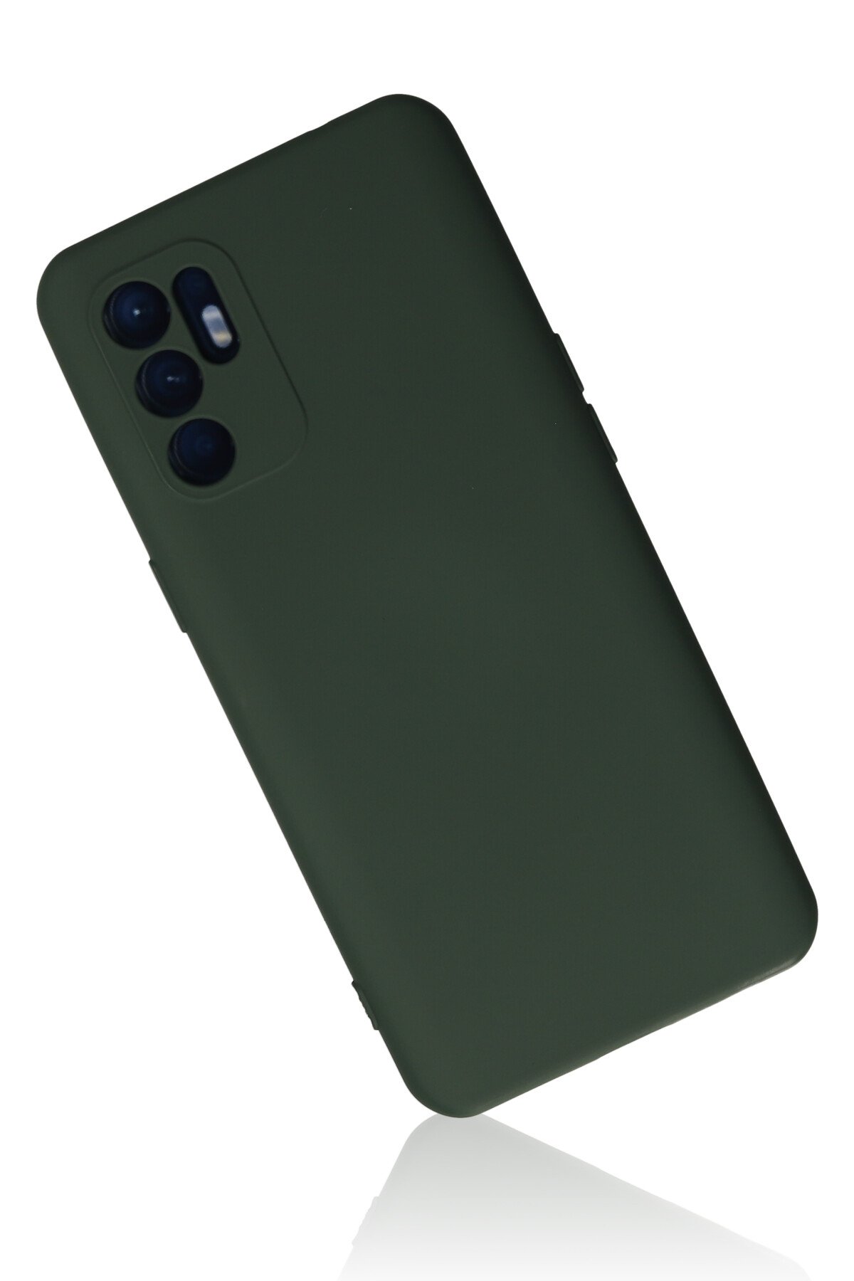 Newface Oppo Reno 6 Kılıf Platin Silikon - Kırmızı